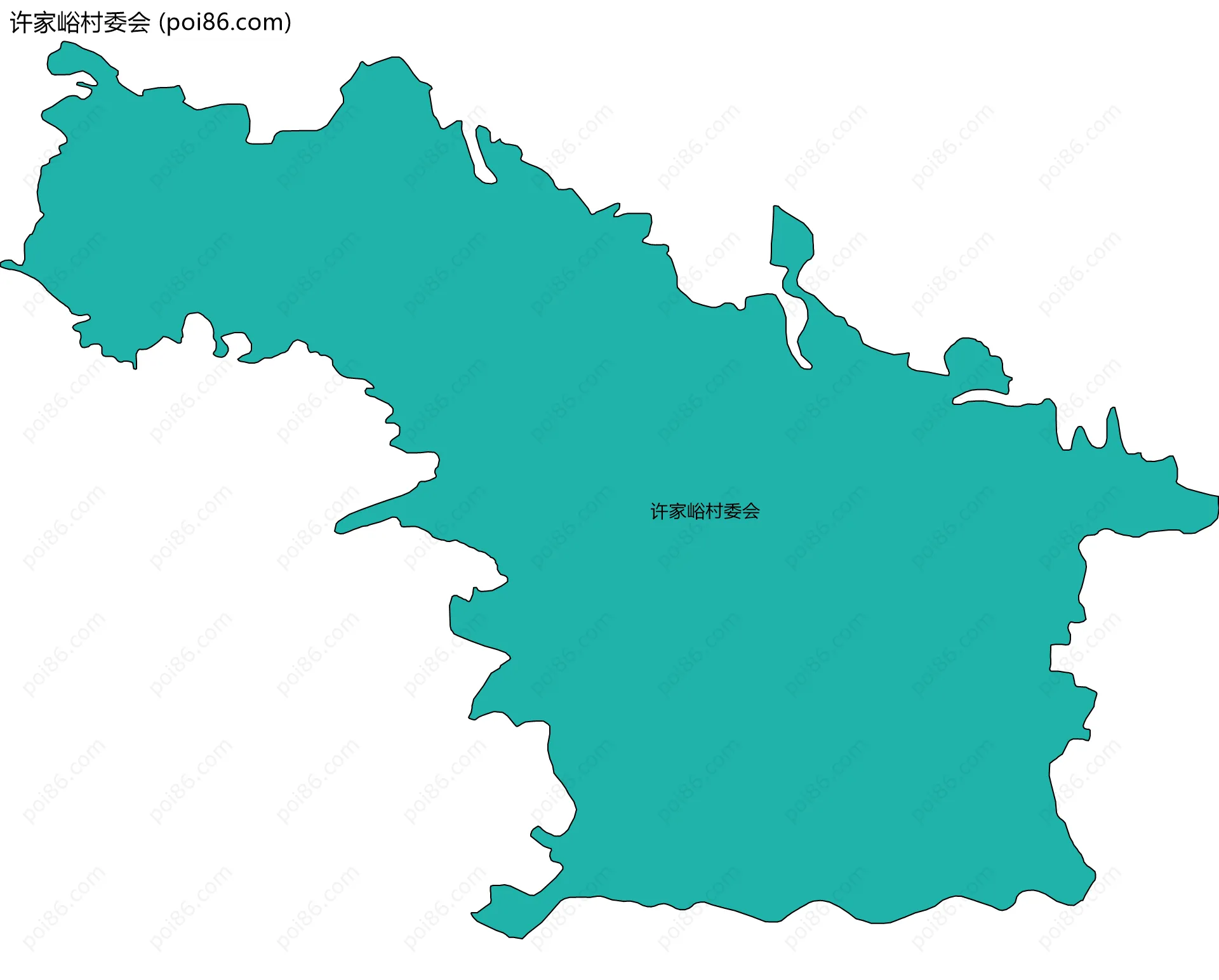 许家峪村委会边界地图