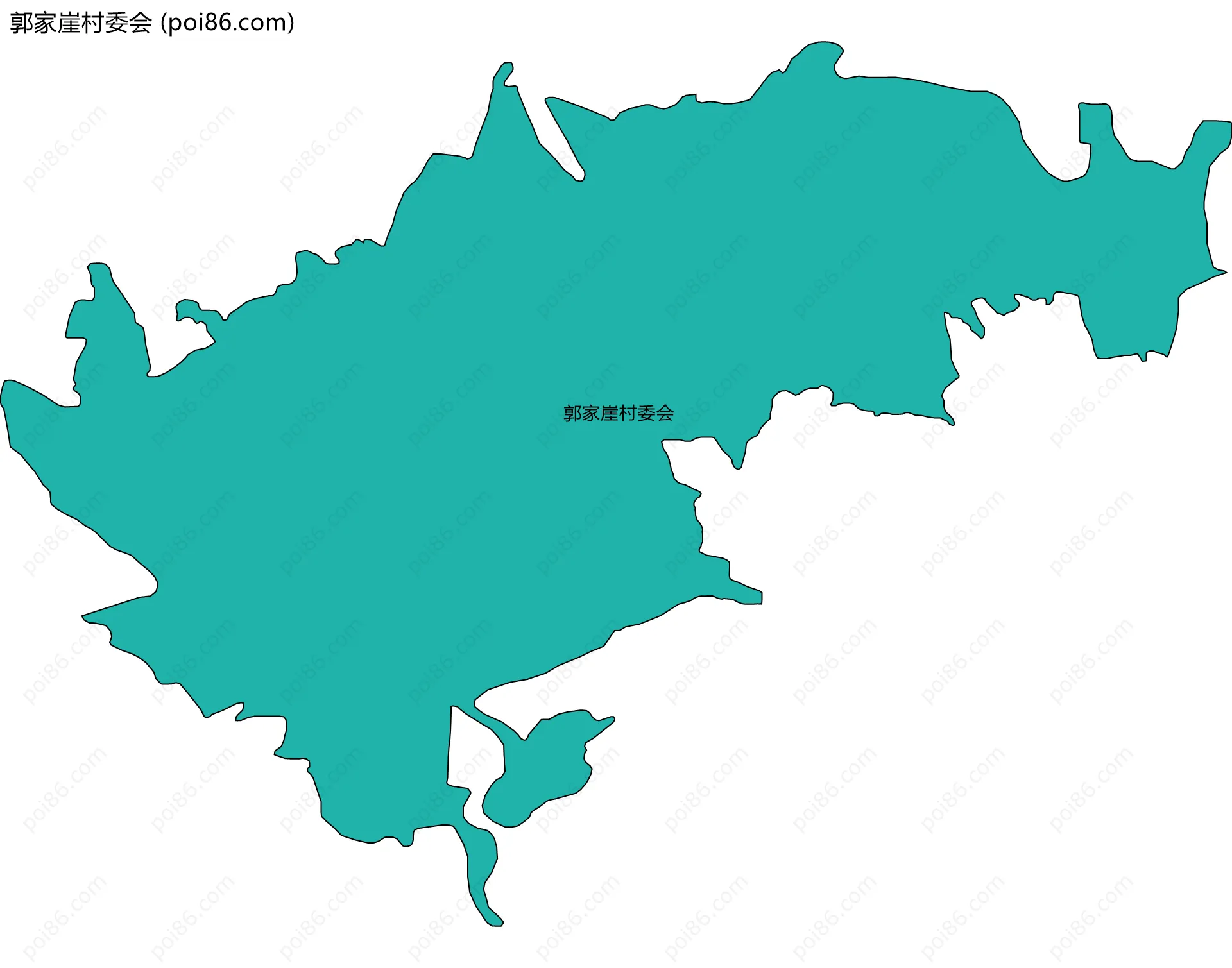 郭家崖村委会边界地图