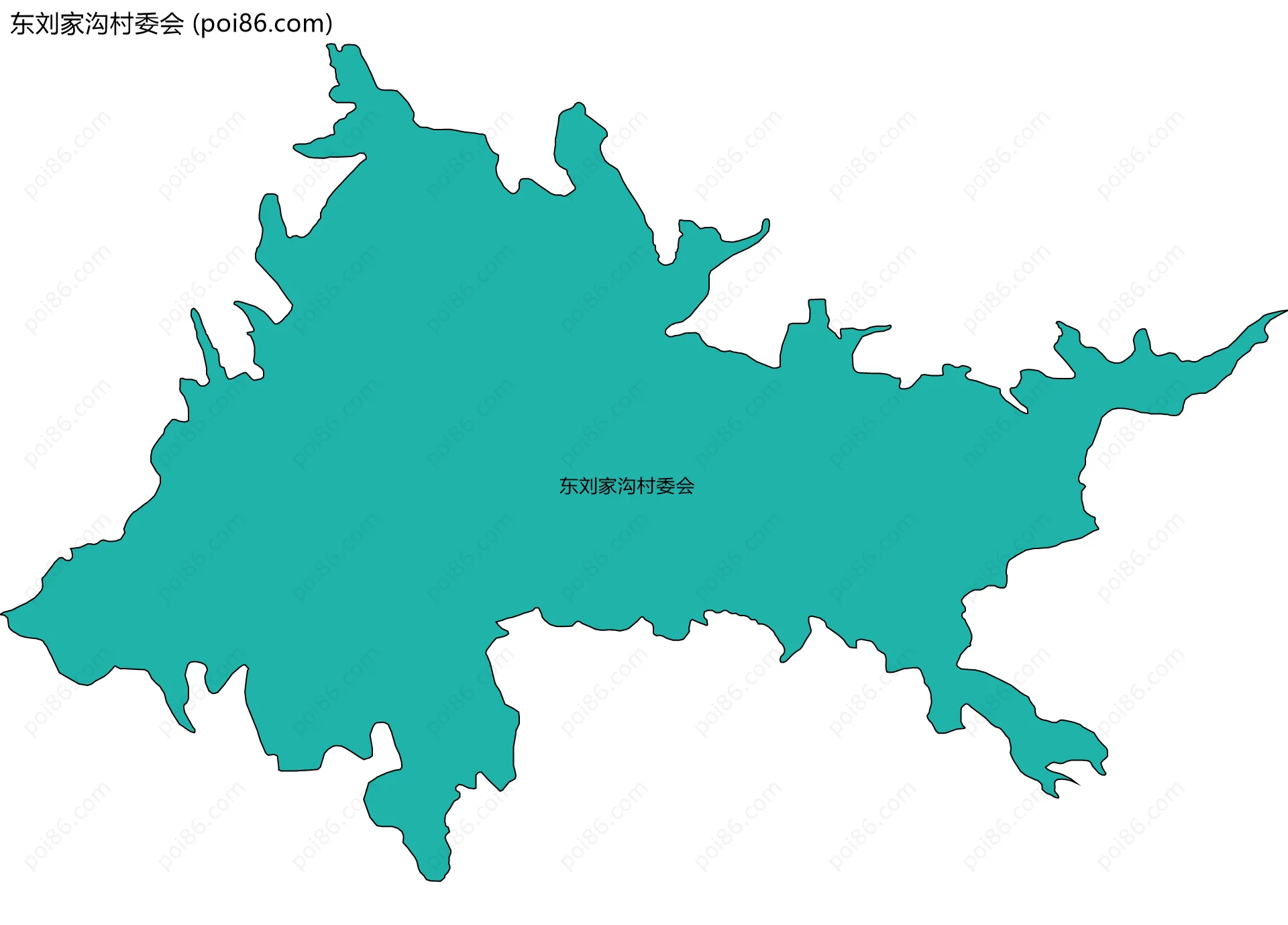 东刘家沟村委会边界地图