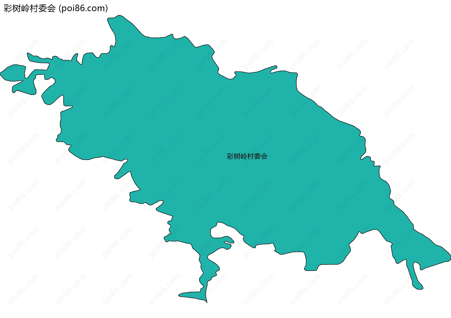 彩树岭村委会边界地图