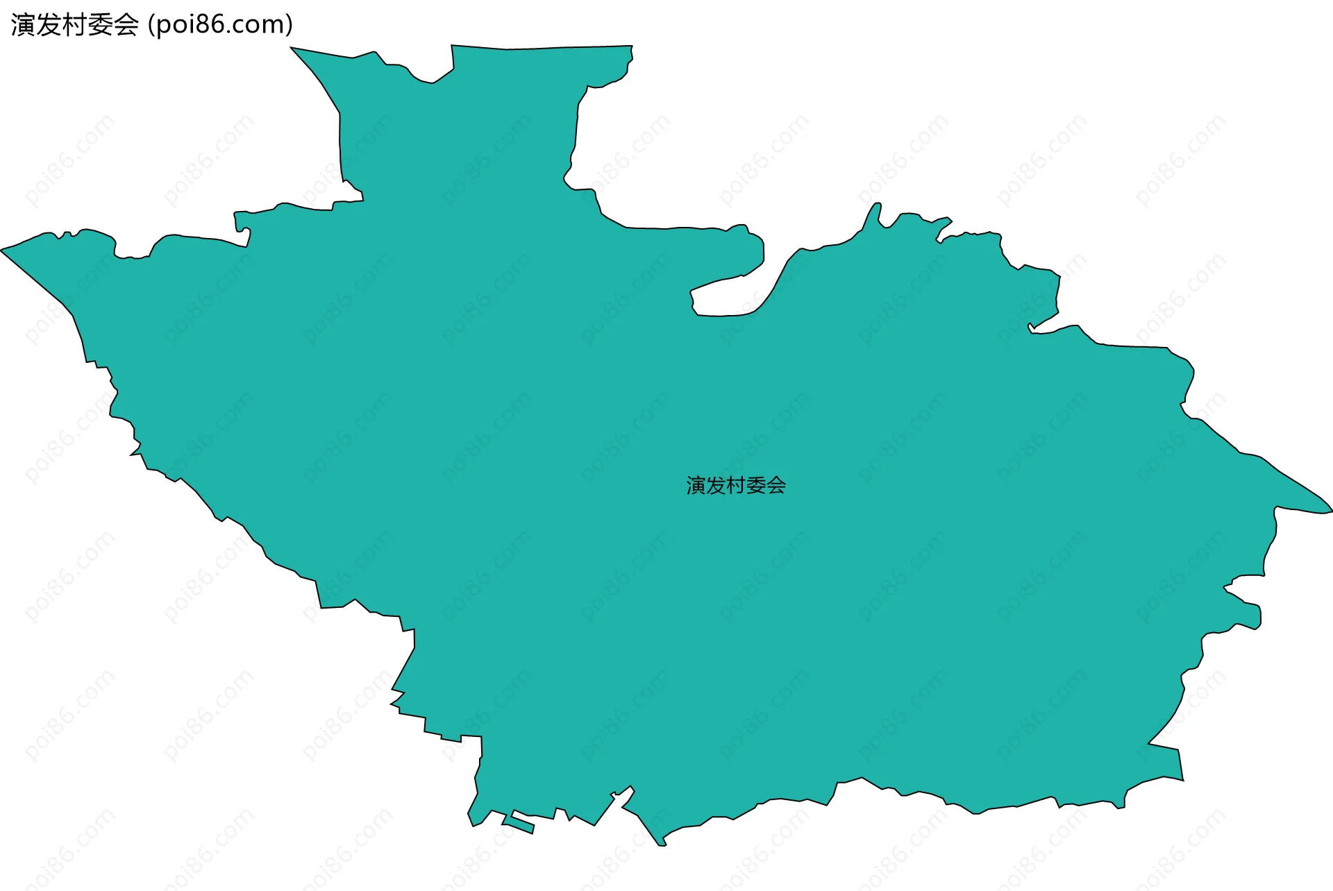 演发村委会边界地图