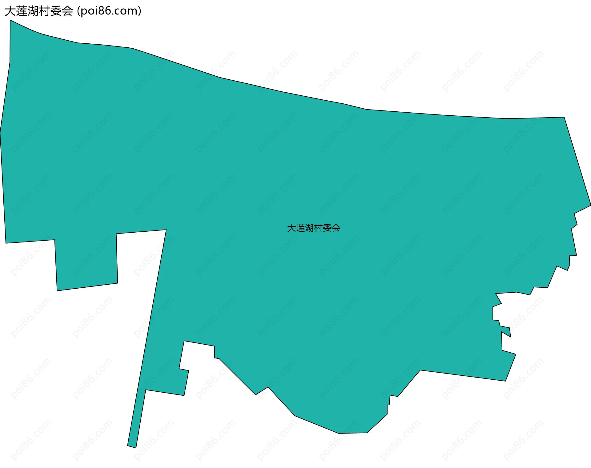 大莲湖村委会边界地图