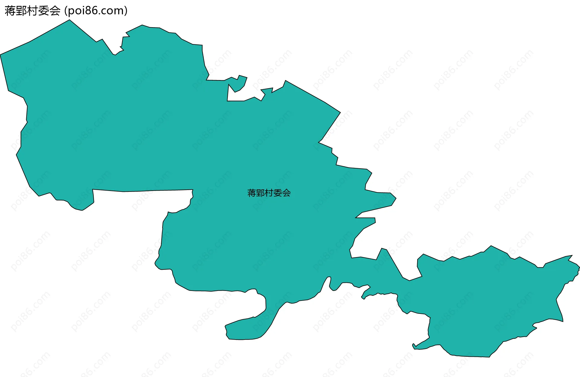 蒋郢村委会边界地图