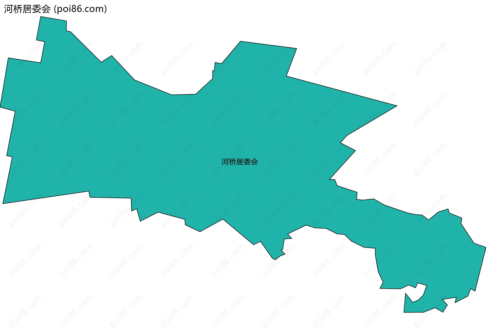 河桥居委会边界地图