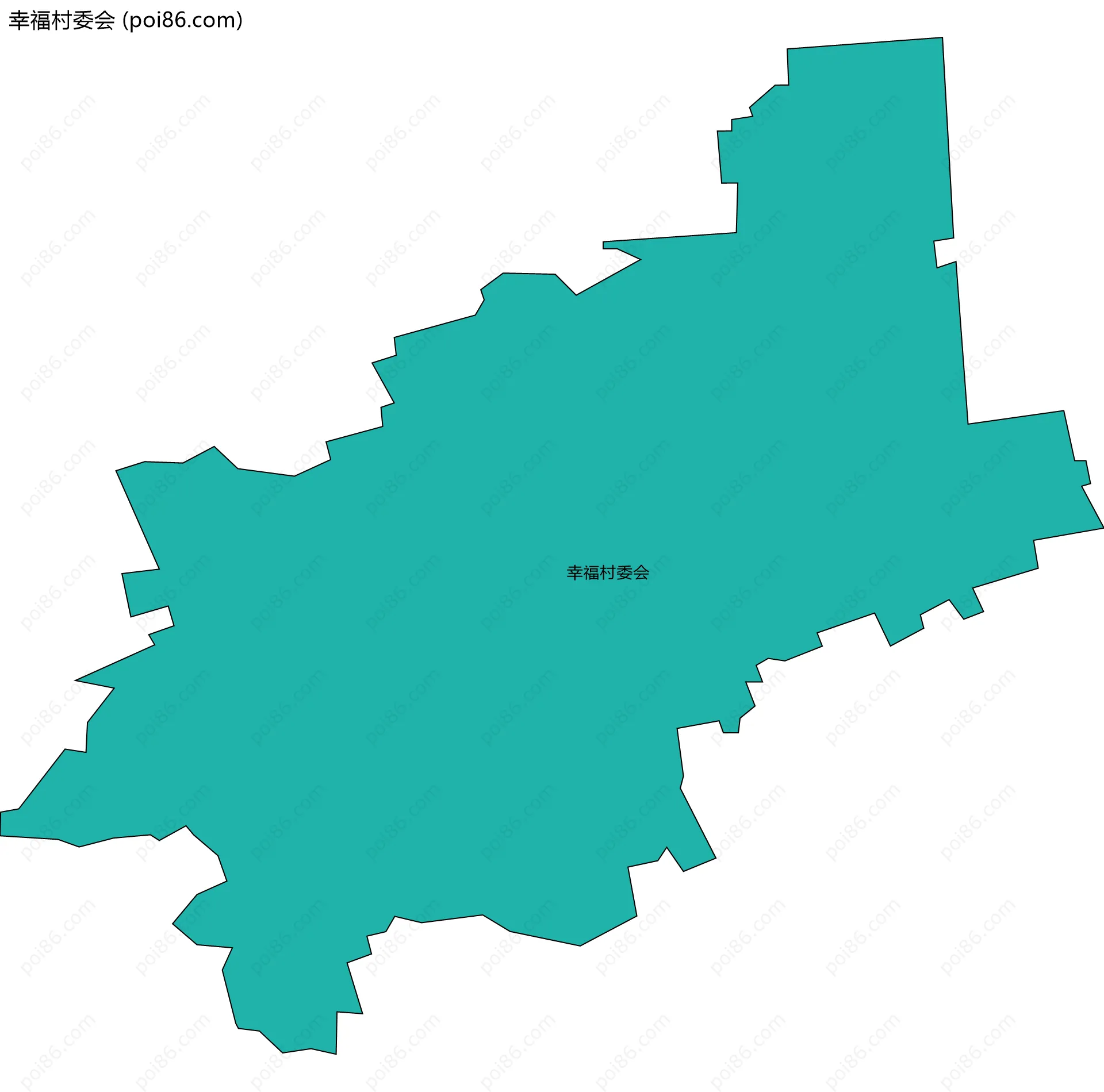 幸福村委会边界地图