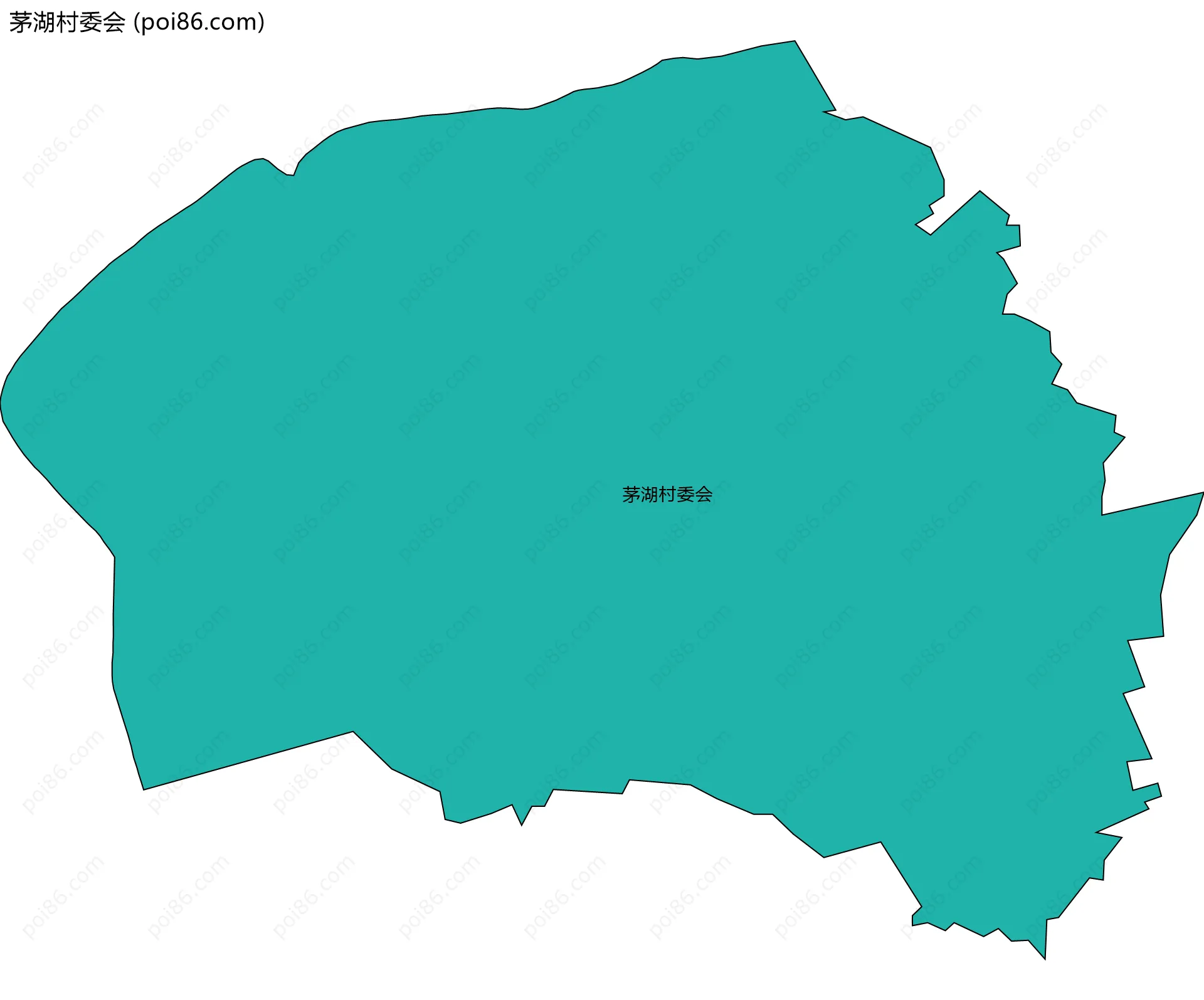 茅湖村委会边界地图