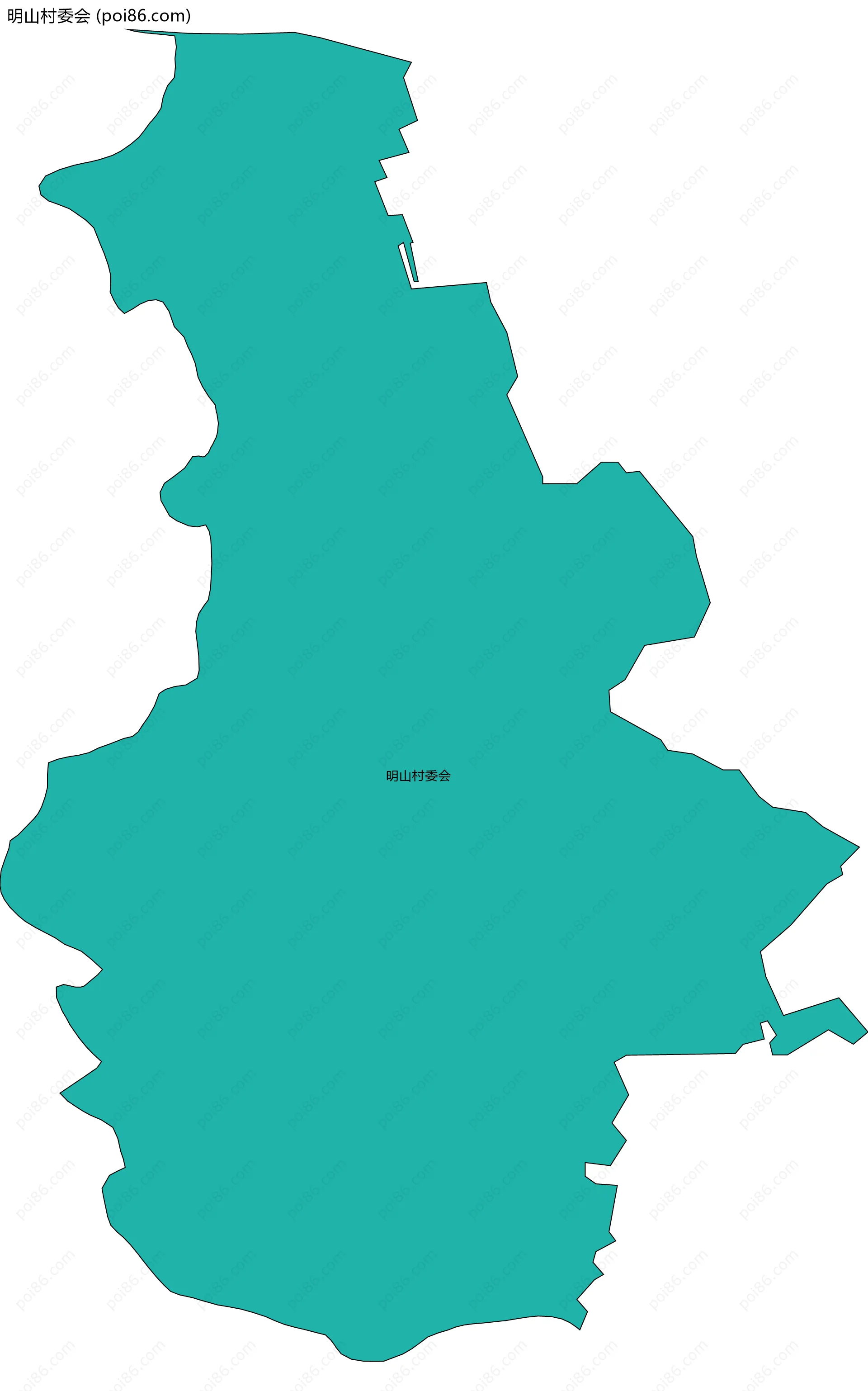 明山村委会边界地图