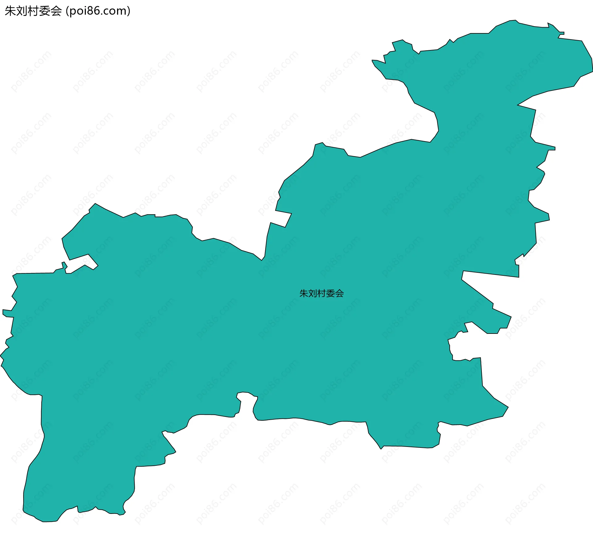 朱刘村委会边界地图
