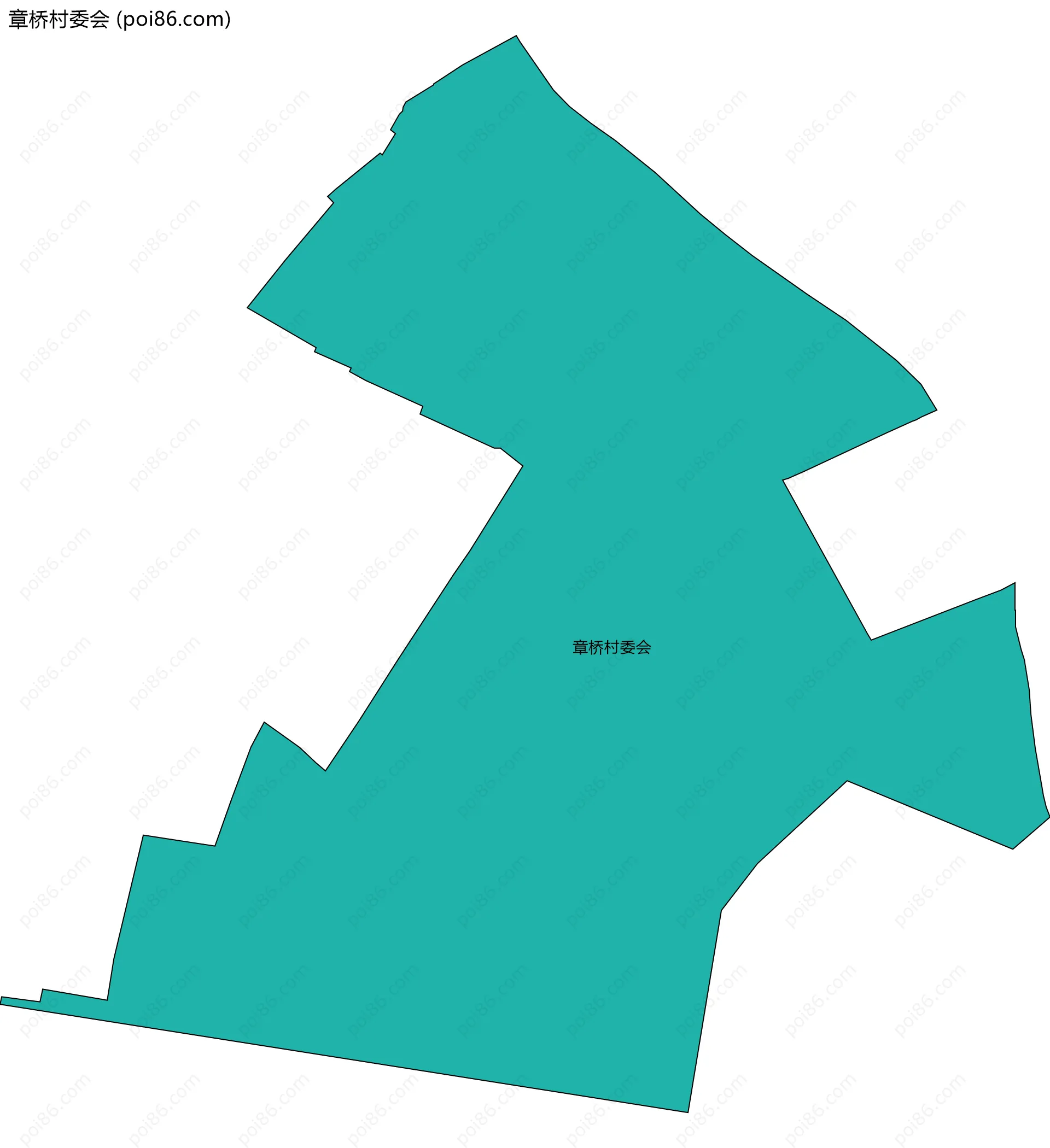 章桥村委会边界地图