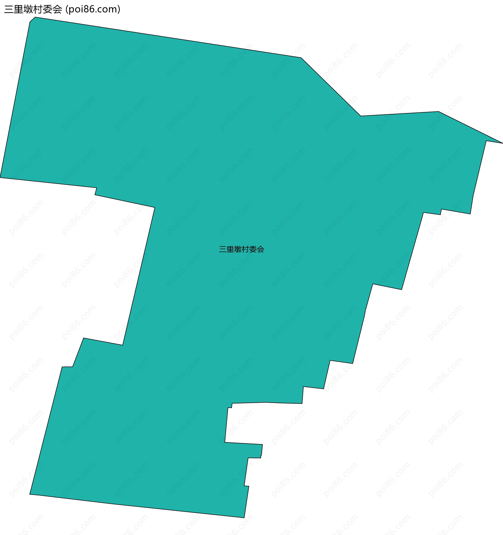 三里墩村委会边界地图