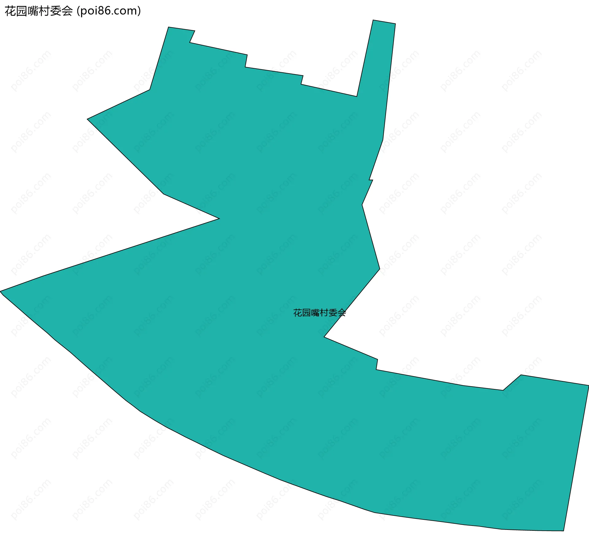 花园嘴村委会边界地图