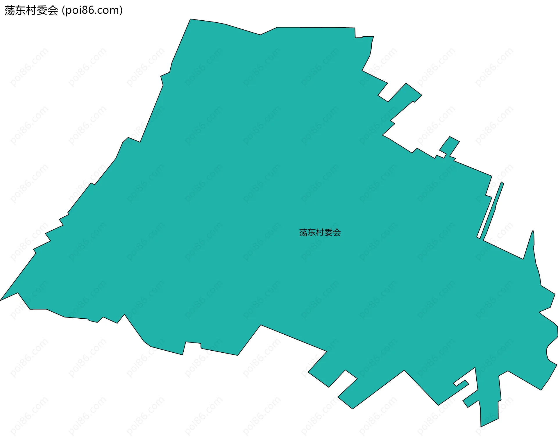 荡东村委会边界地图