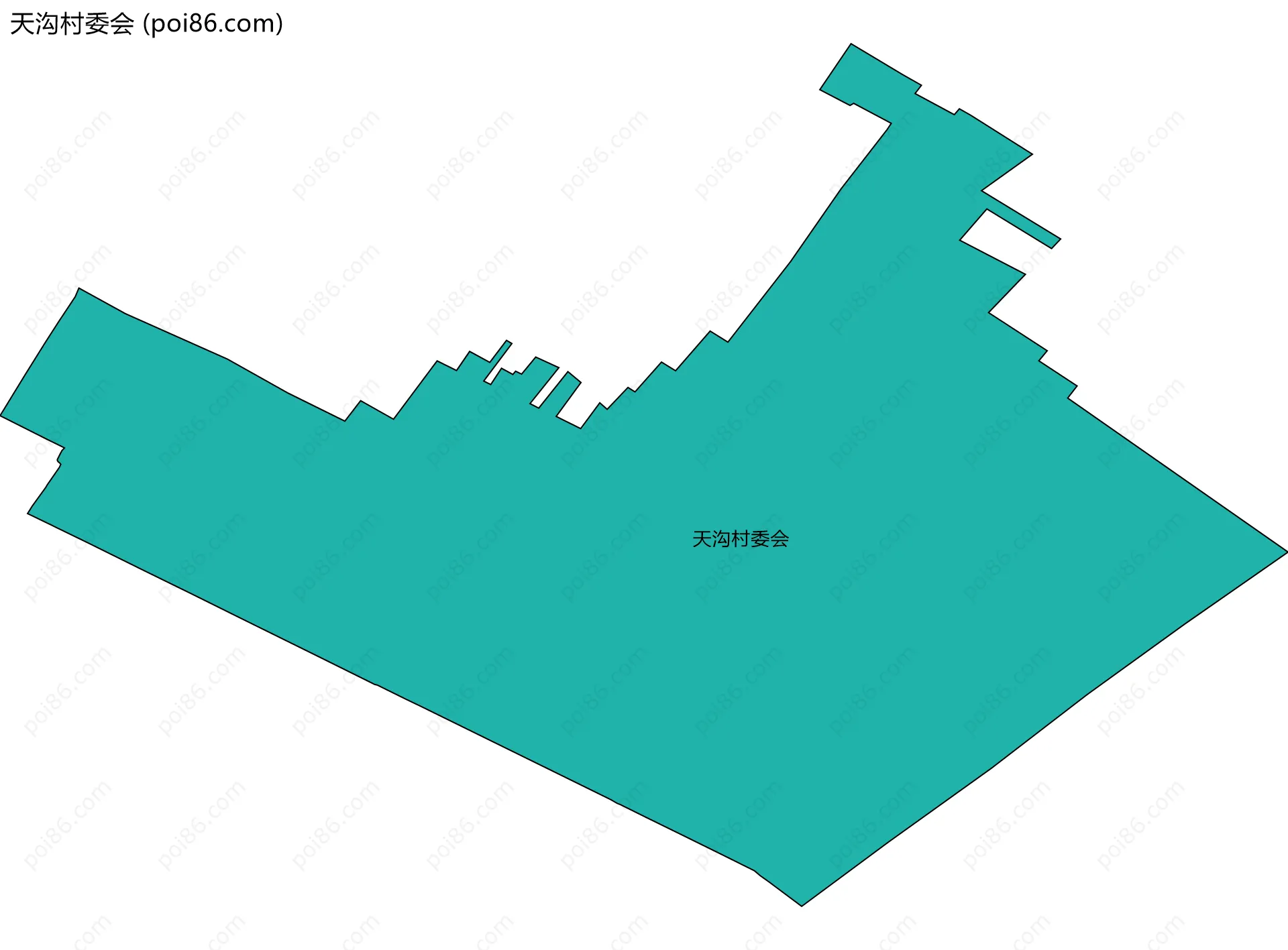 天沟村委会边界地图