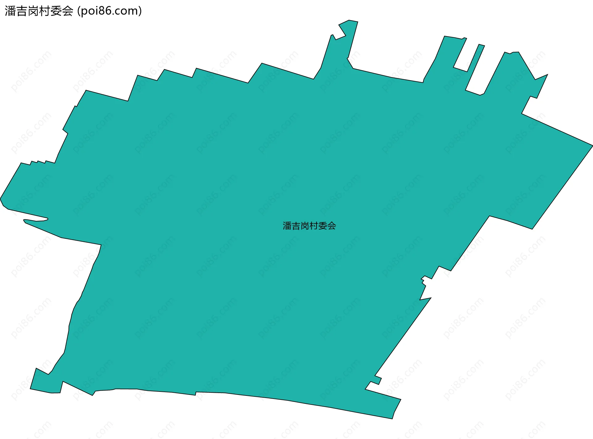 潘吉岗村委会边界地图