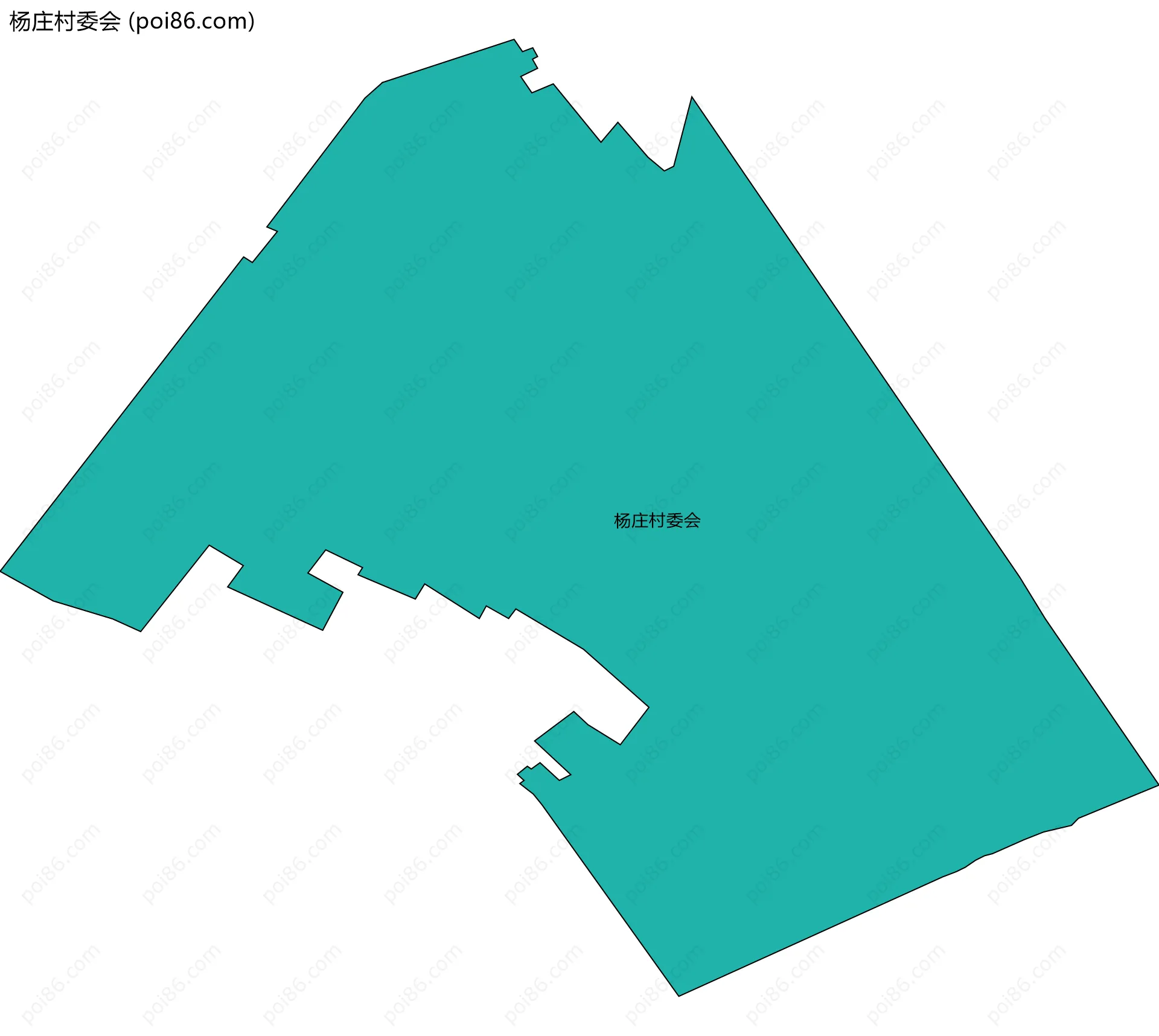 杨庄村委会边界地图