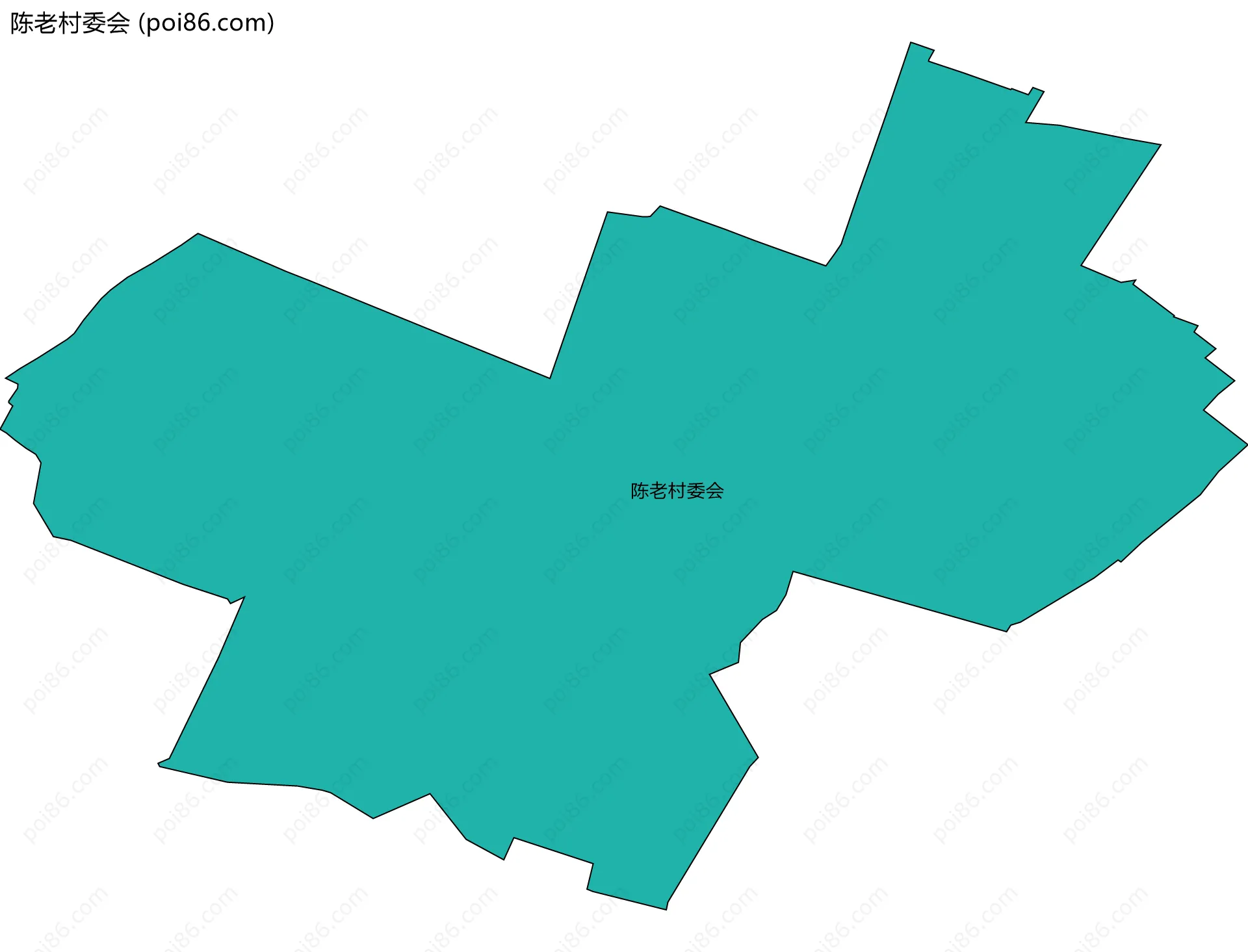 陈老村委会边界地图