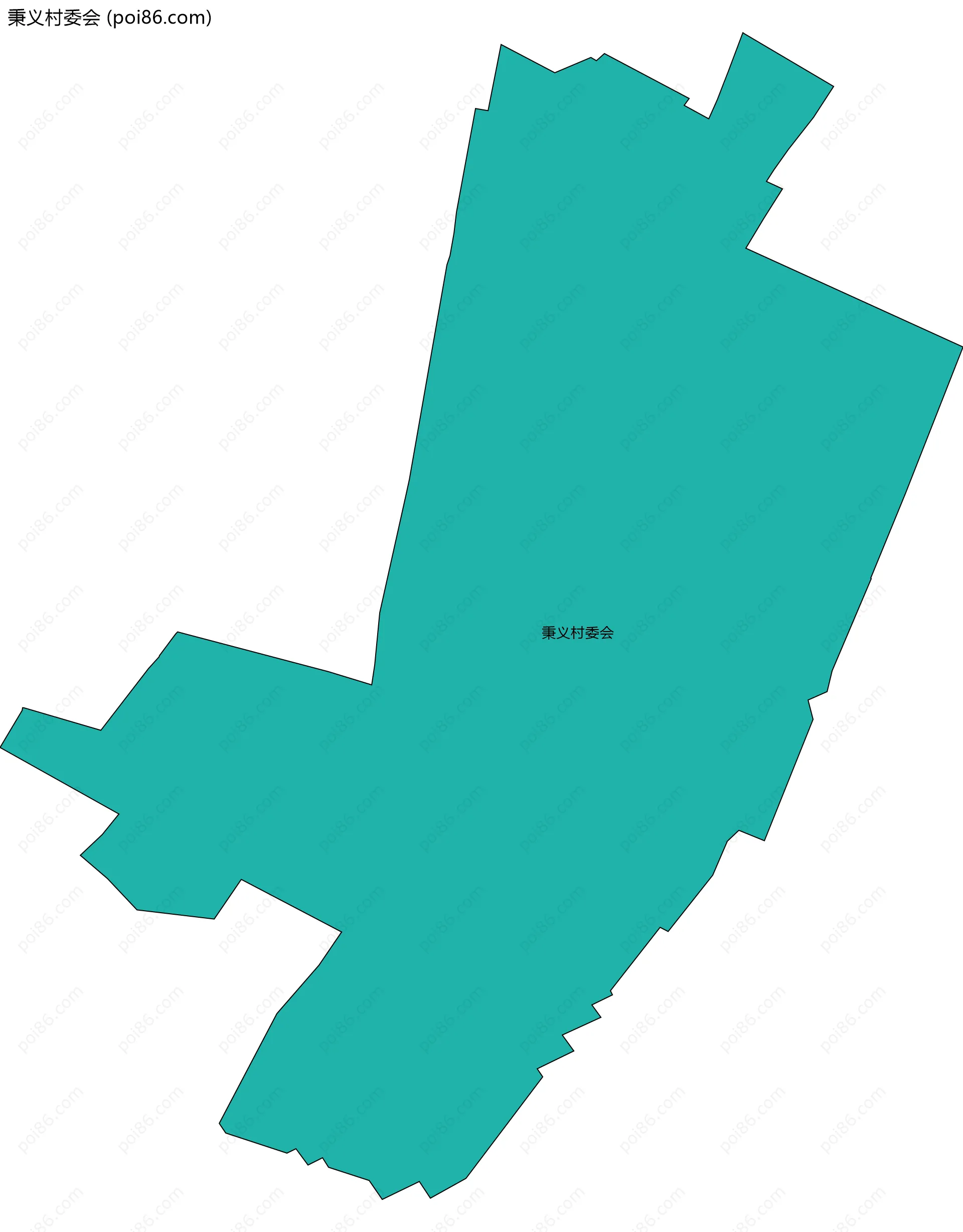 秉义村委会边界地图