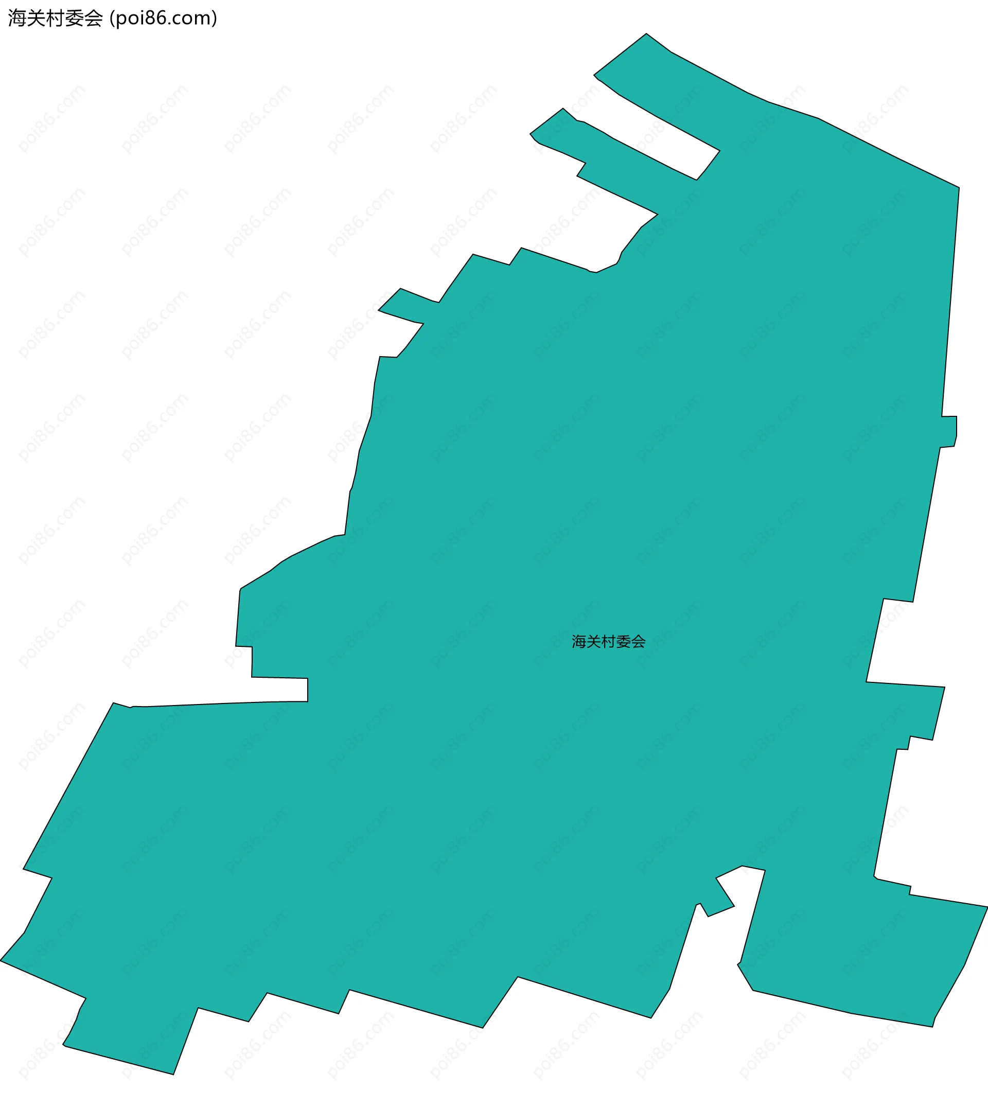 海关村委会边界地图