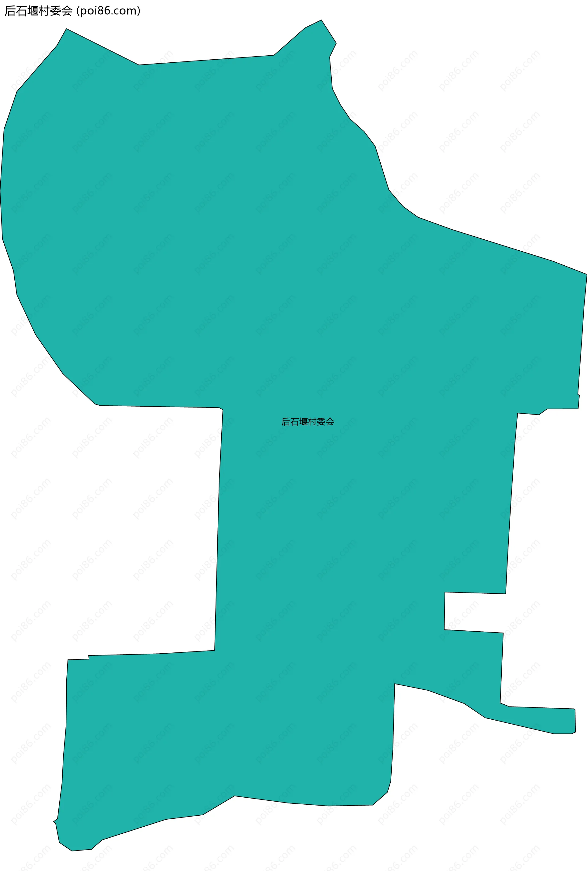 后石堰村委会边界地图