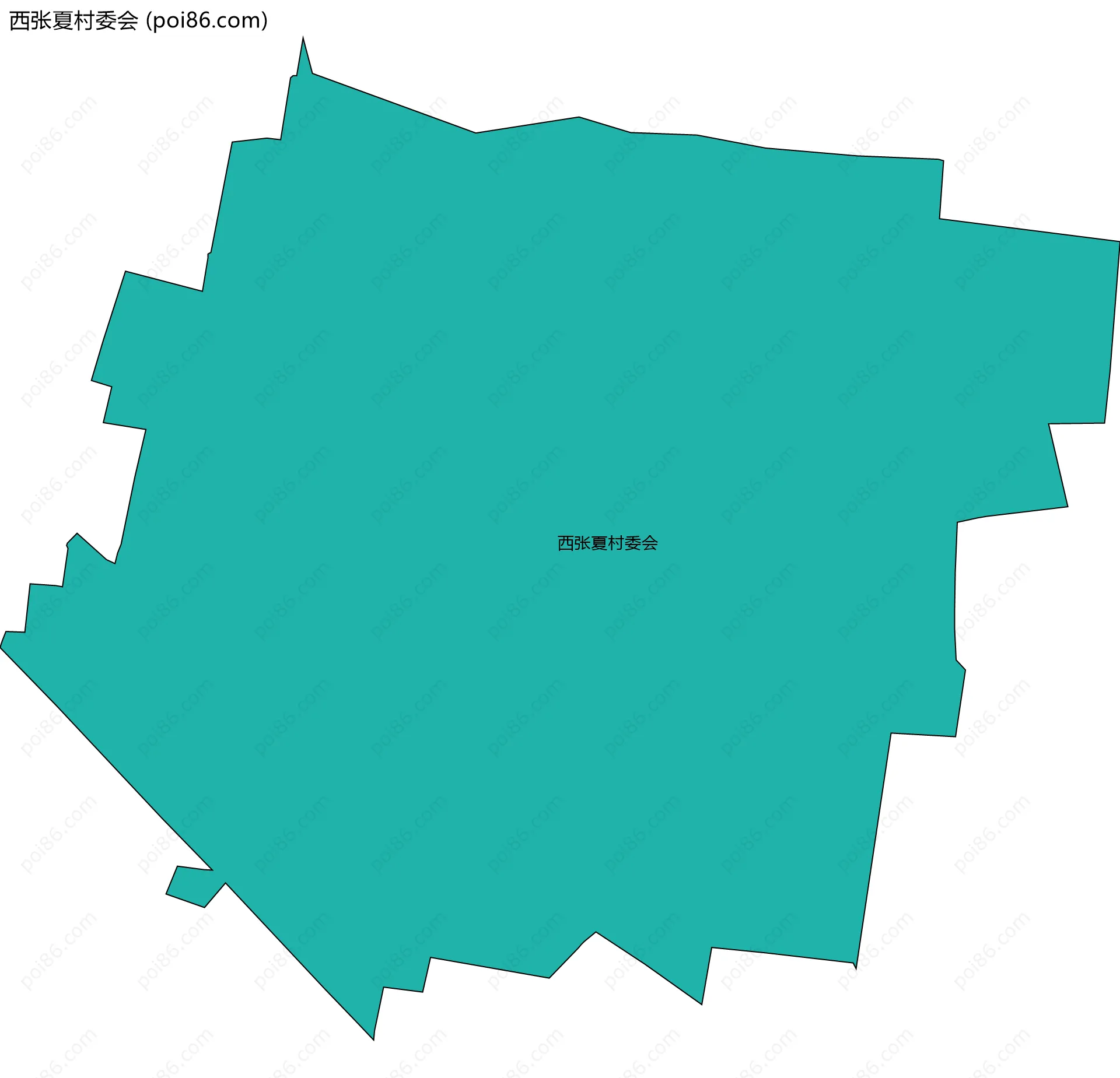 西张夏村委会边界地图