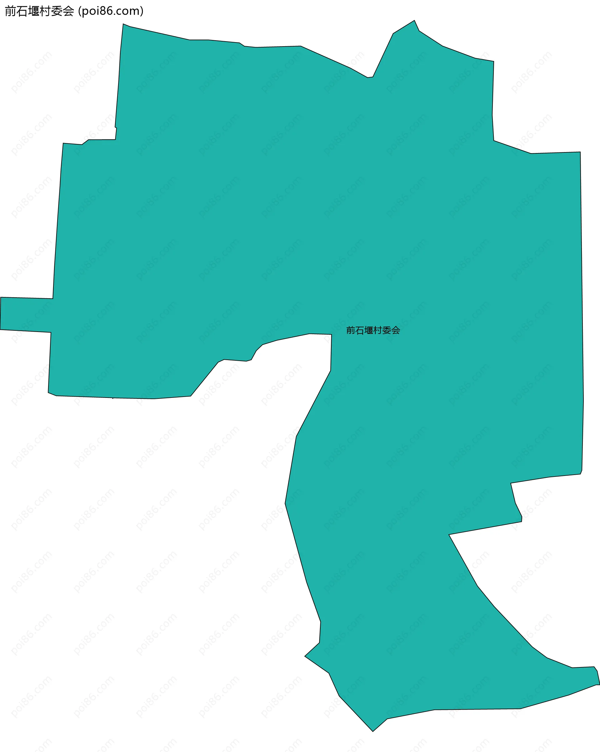 前石堰村委会边界地图