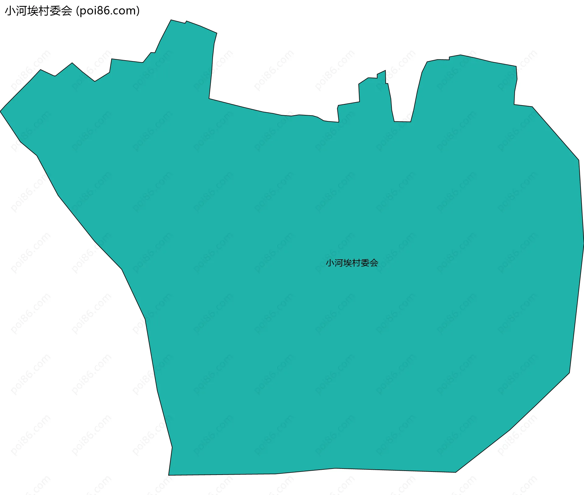 小河埃村委会边界地图