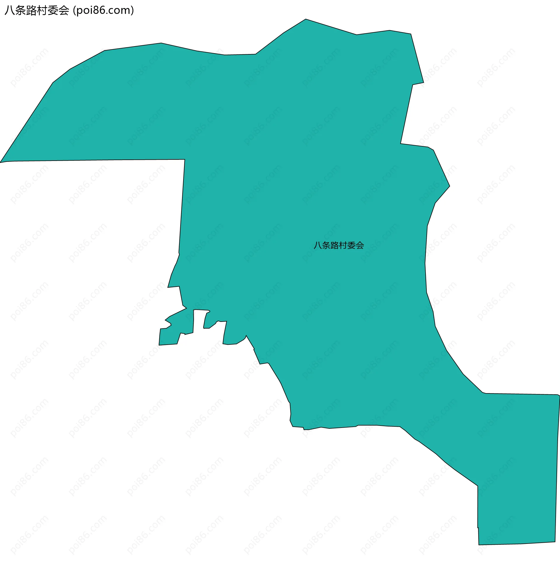 八条路村委会边界地图