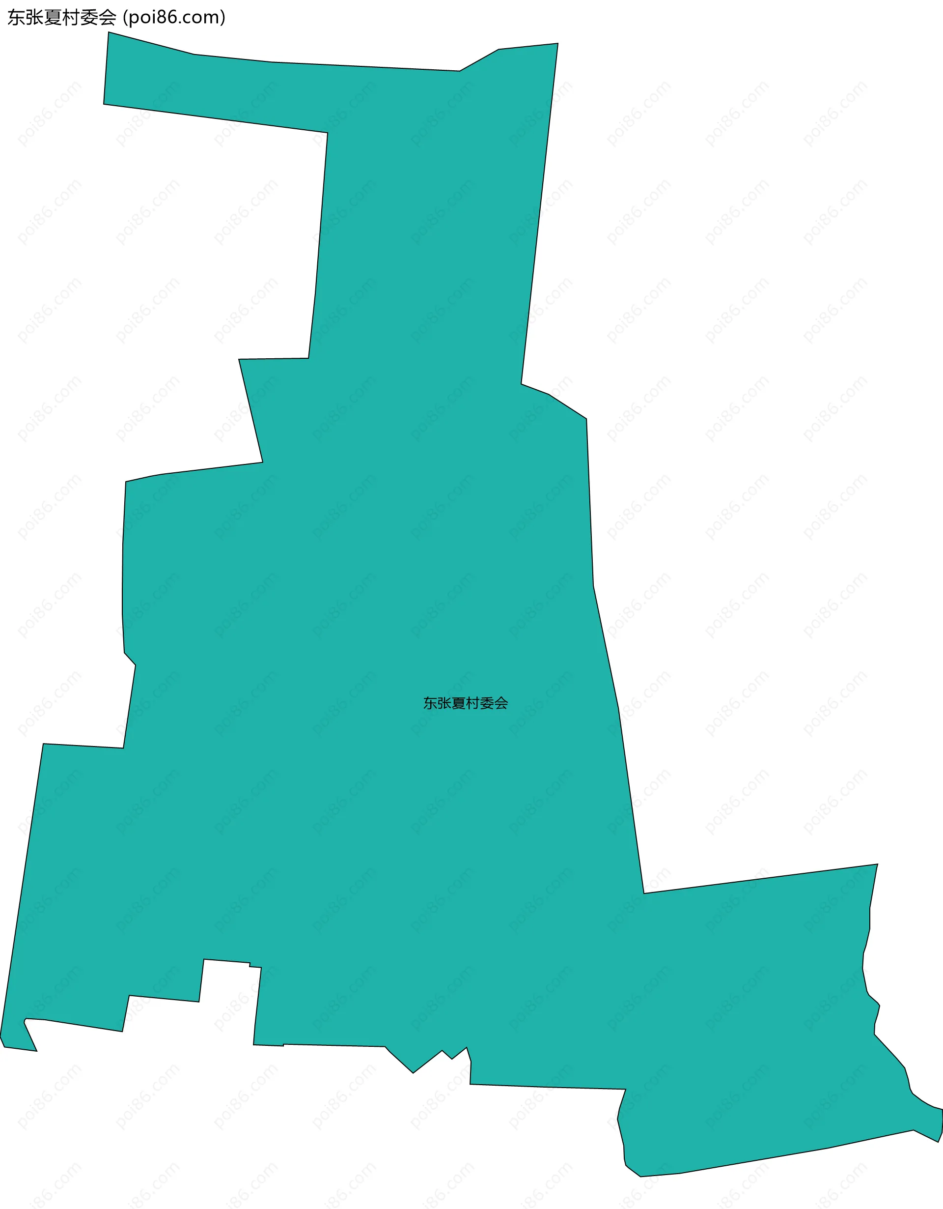 东张夏村委会边界地图