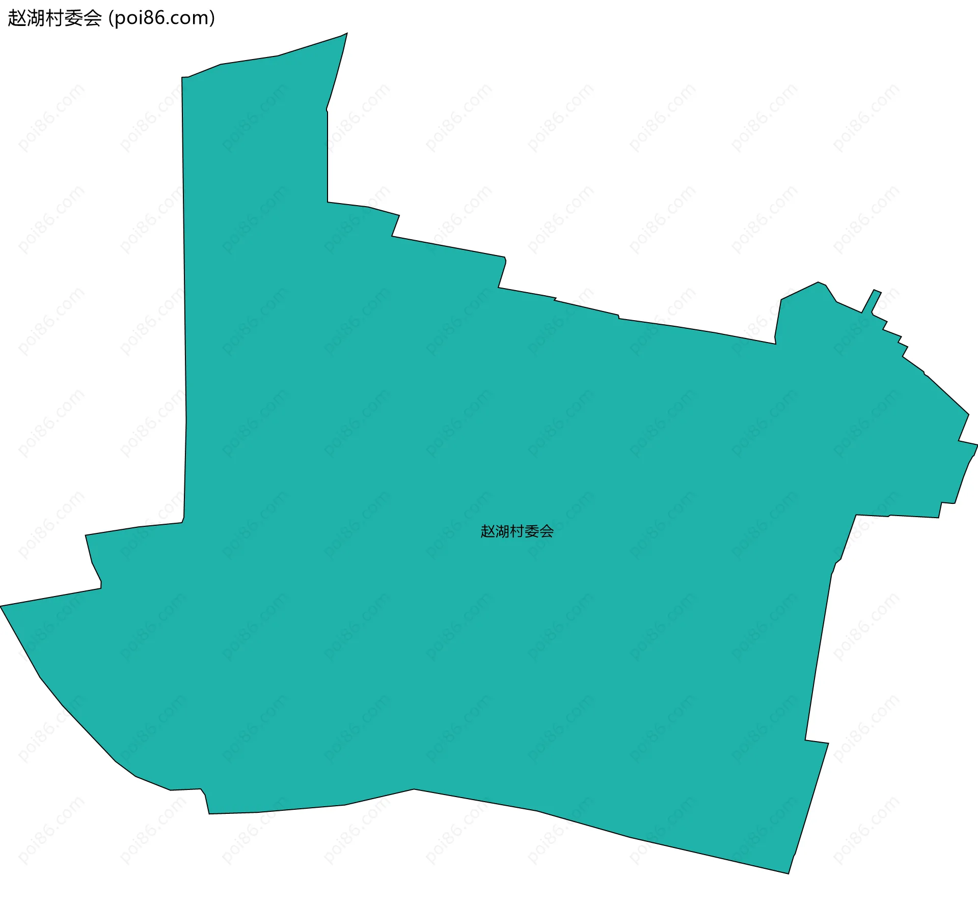 赵湖村委会边界地图