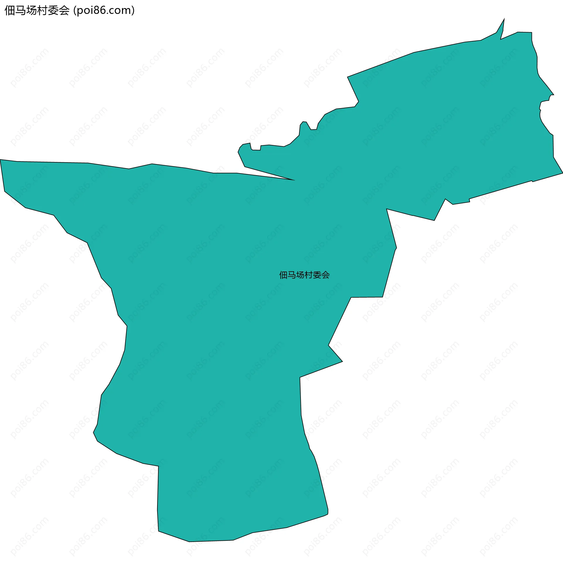 佃马场村委会边界地图