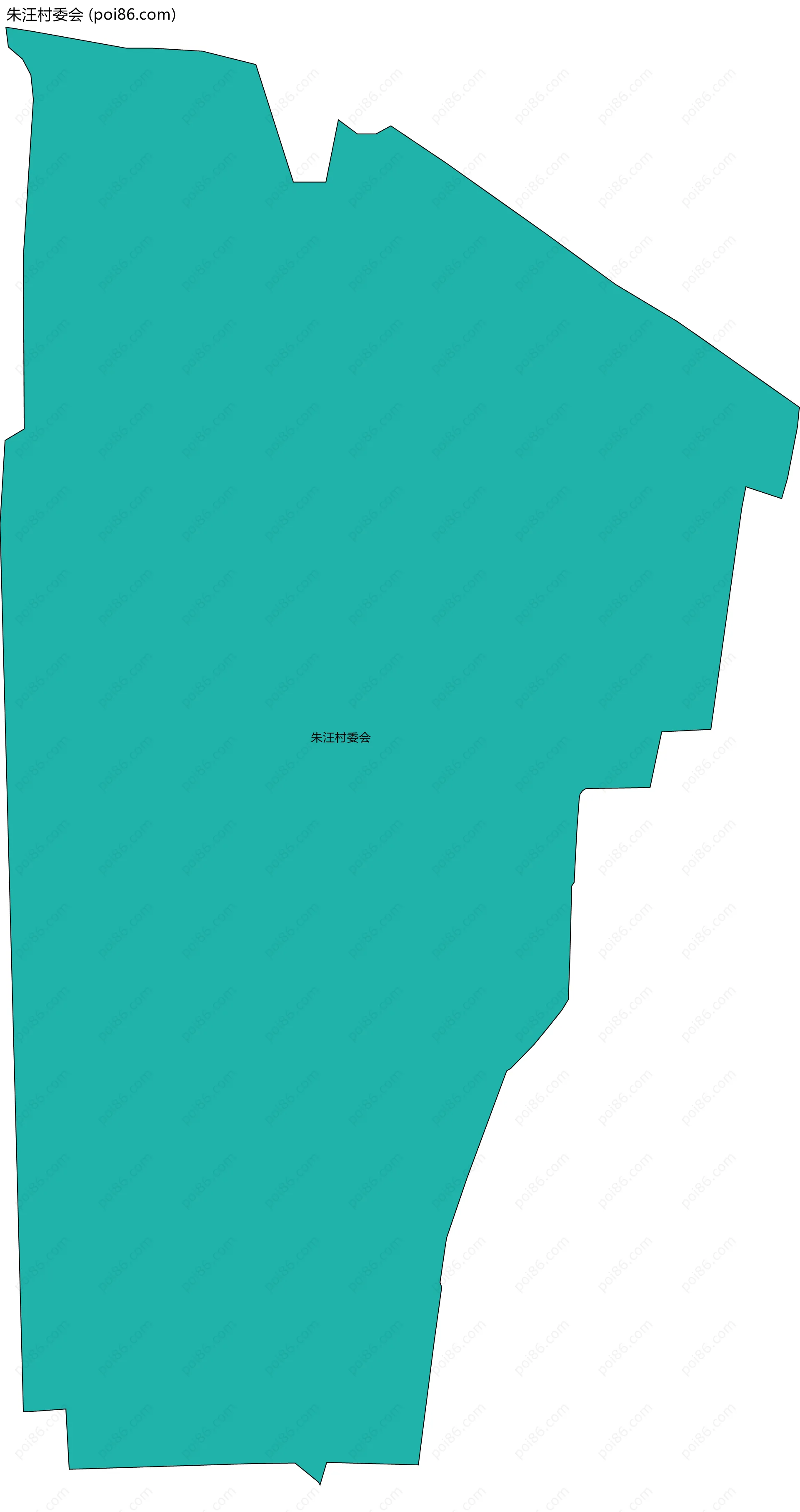 朱汪村委会边界地图