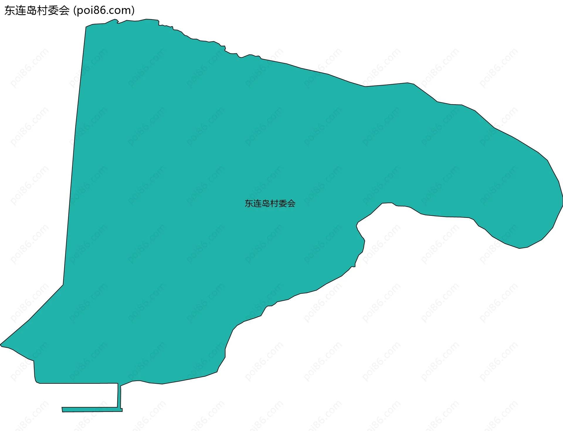 东连岛村委会边界地图