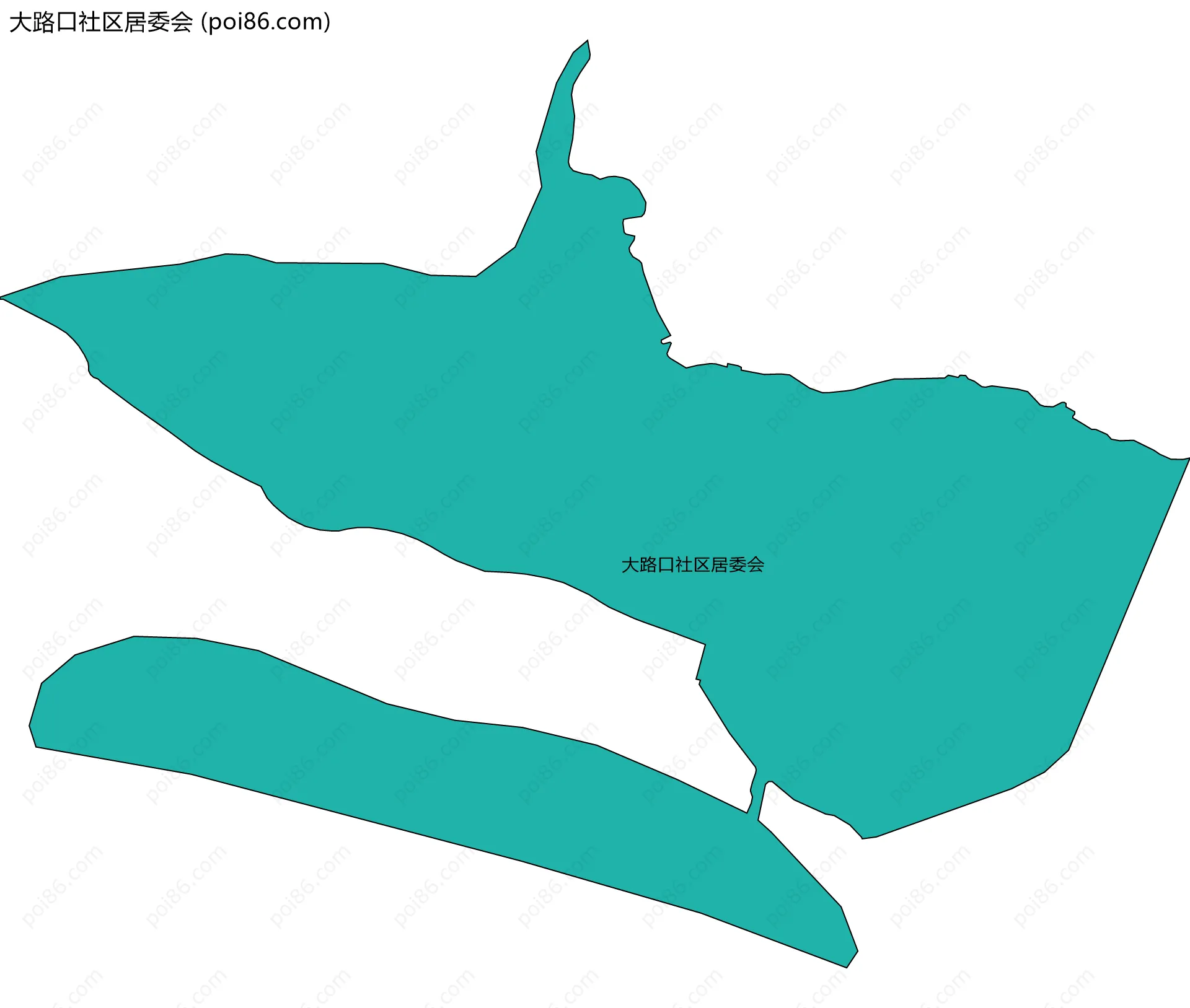 大路口社区居委会边界地图