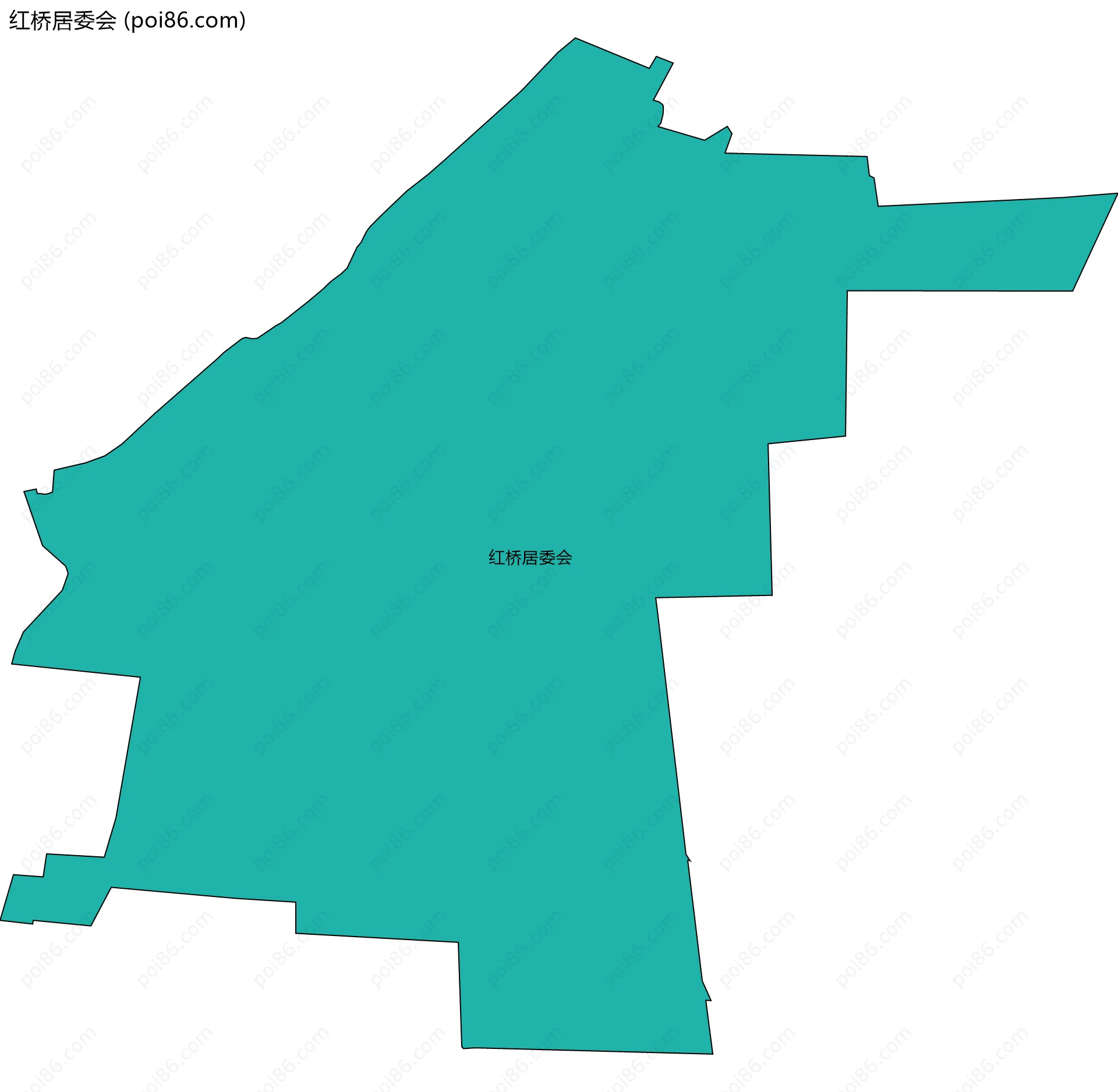 红桥居委会边界地图
