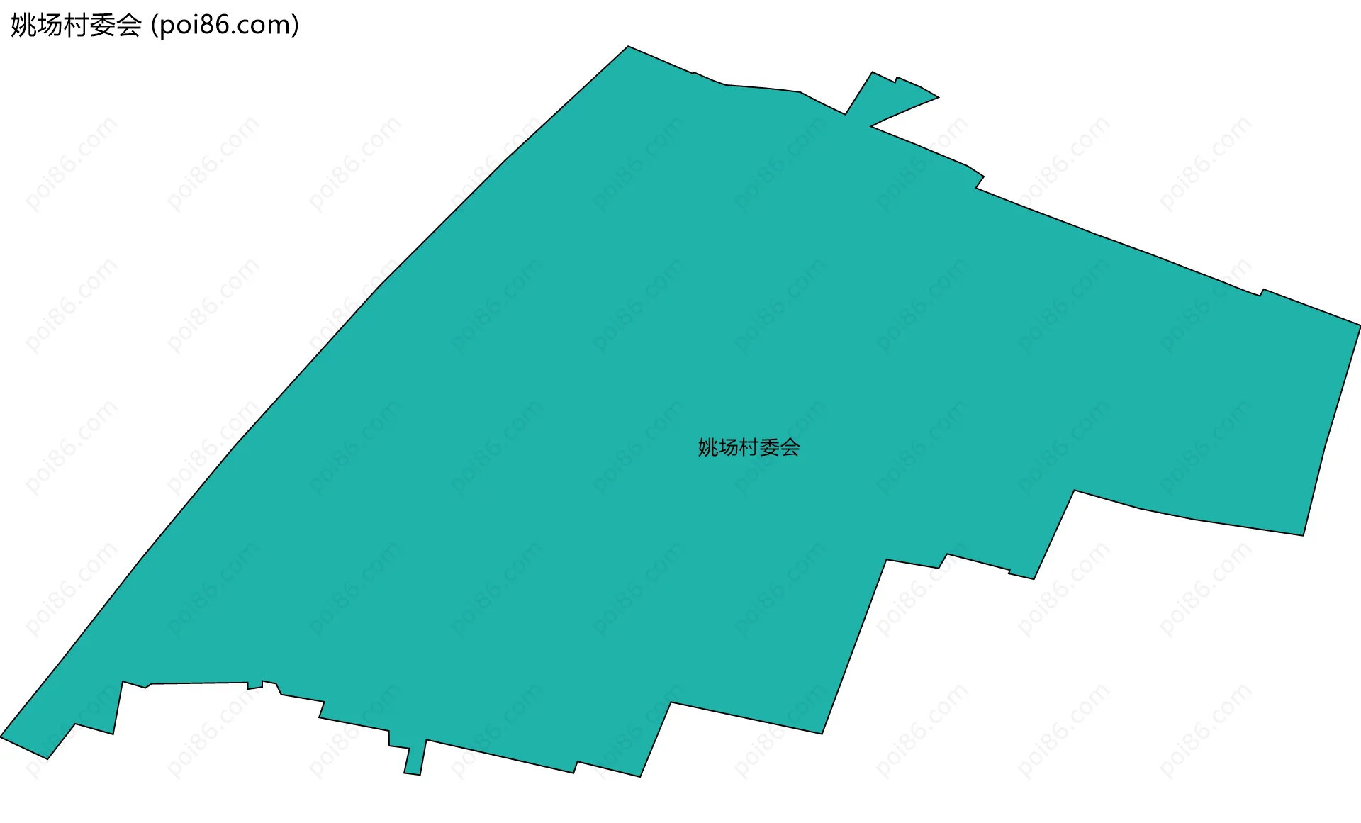 姚场村委会边界地图