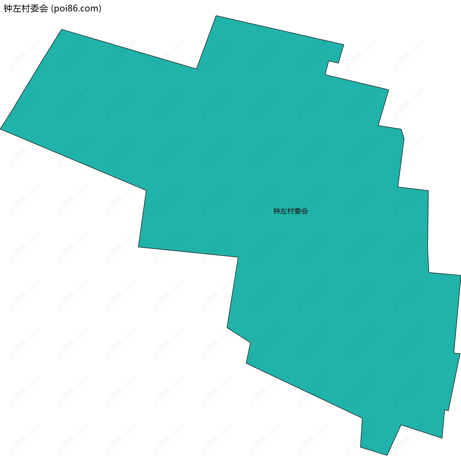 钟左村委会边界地图