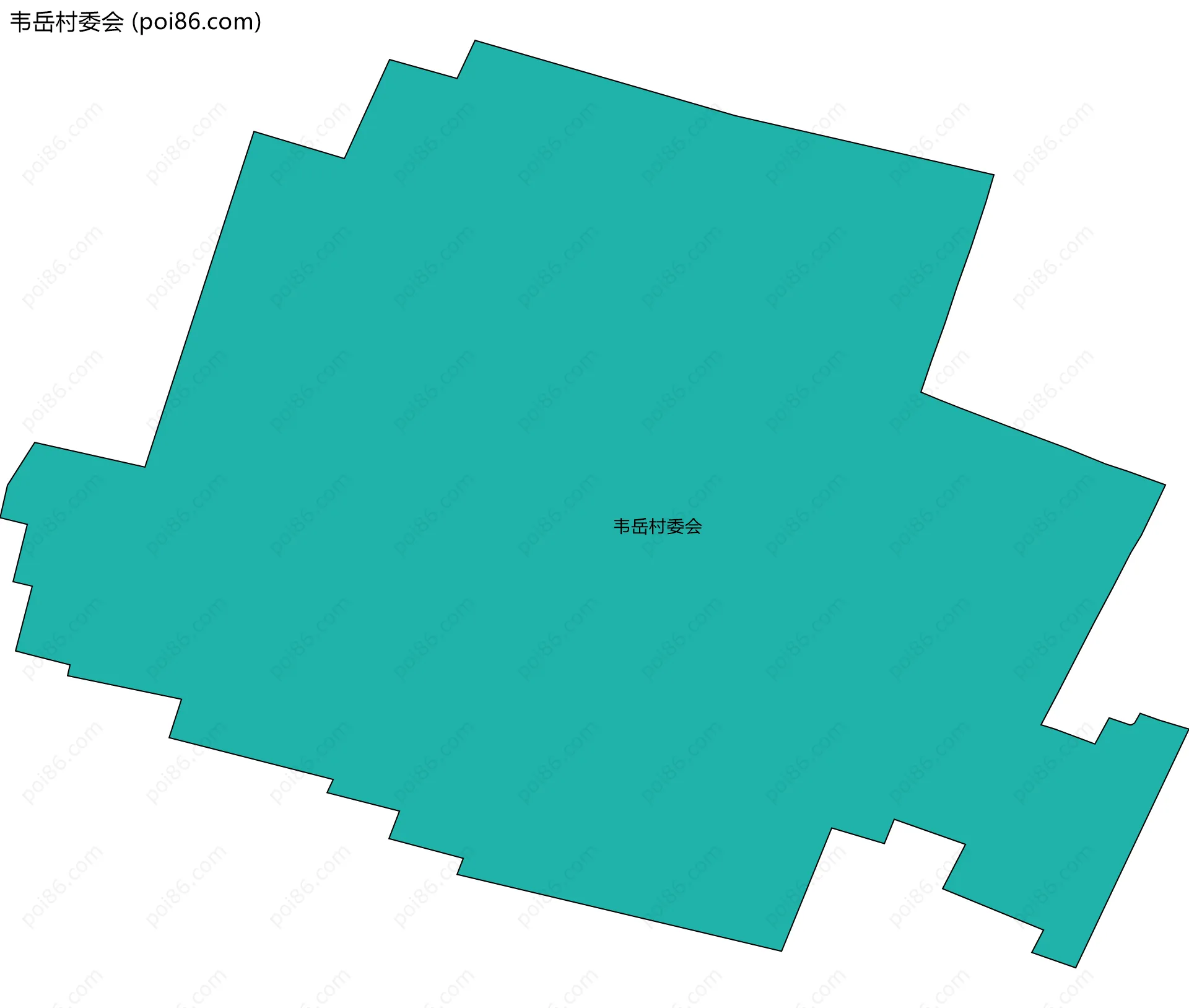 韦岳村委会边界地图