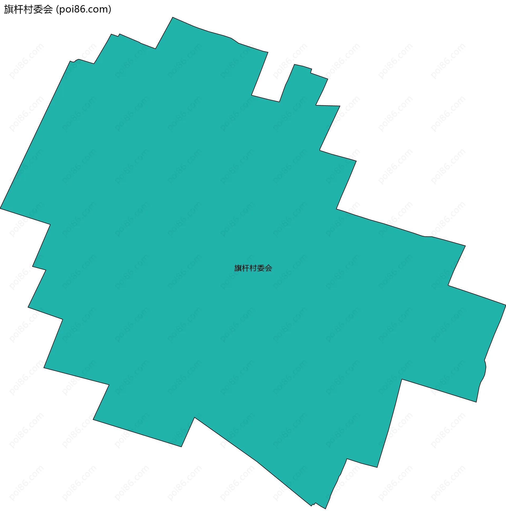 旗杆村委会边界地图
