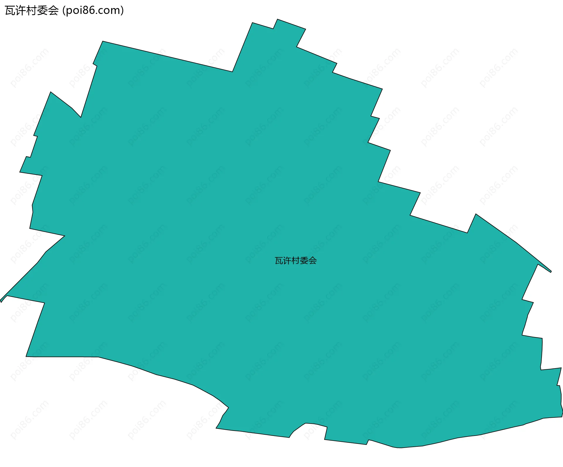 瓦许村委会边界地图
