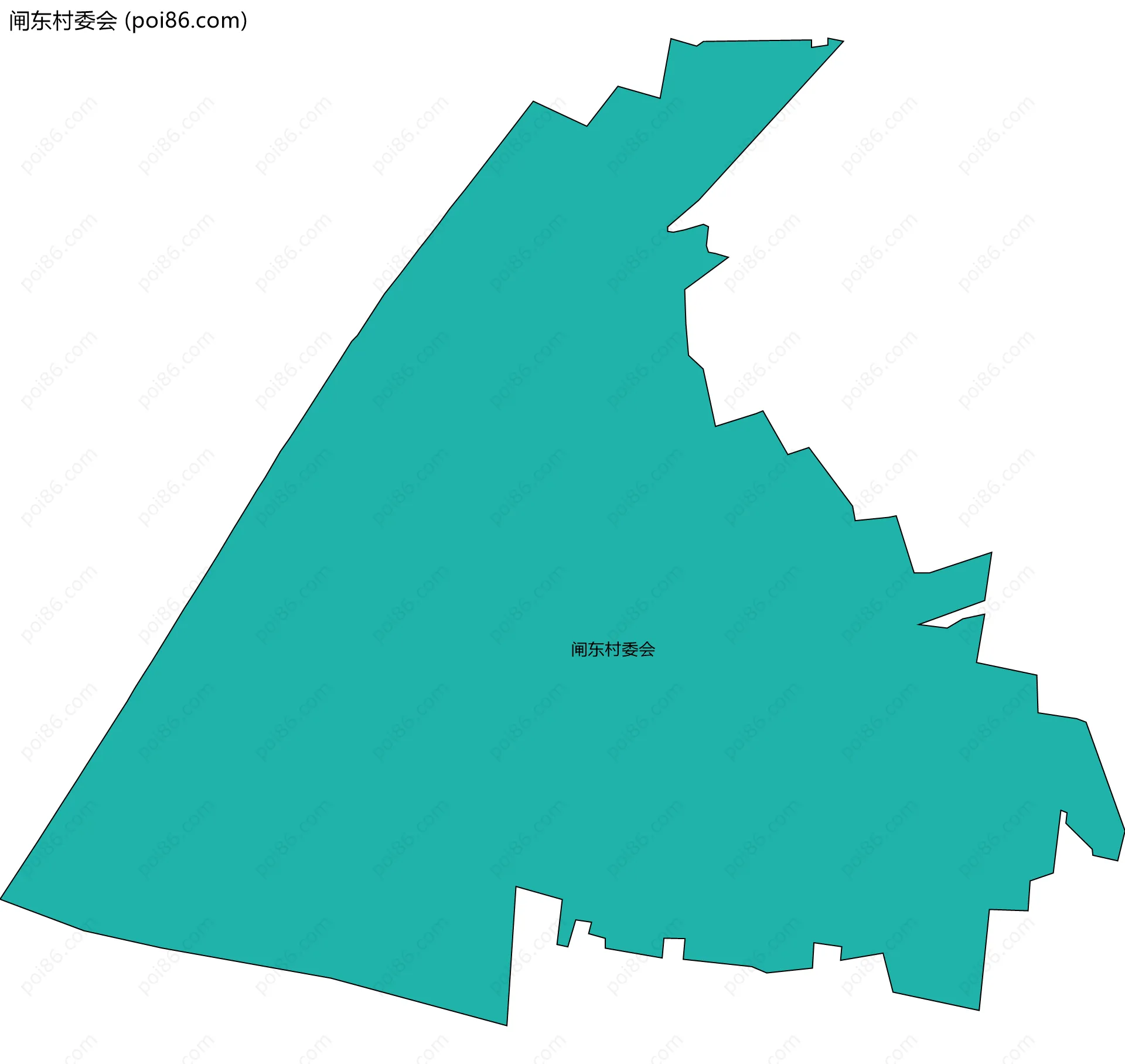 闸东村委会边界地图