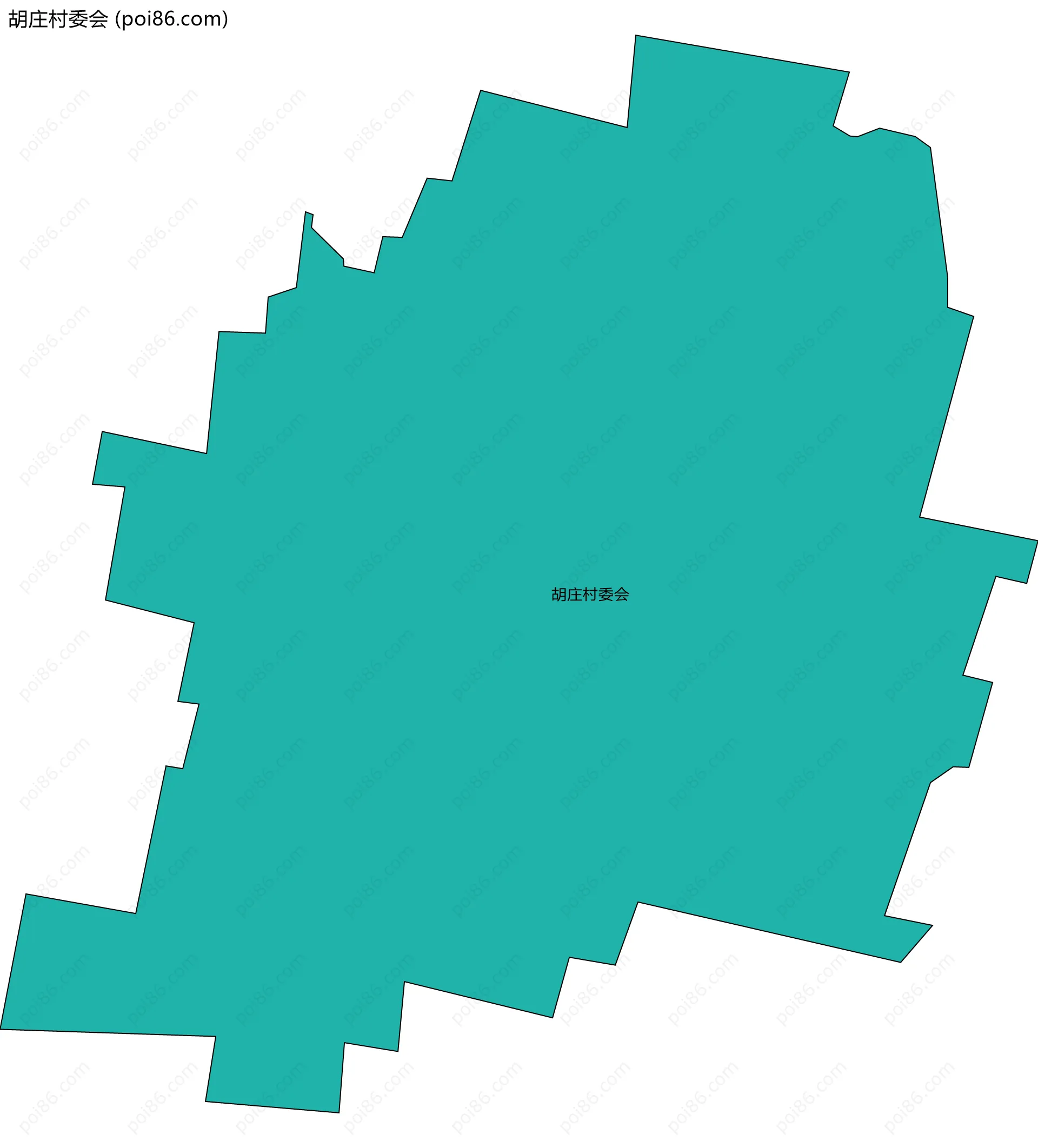 胡庄村委会边界地图