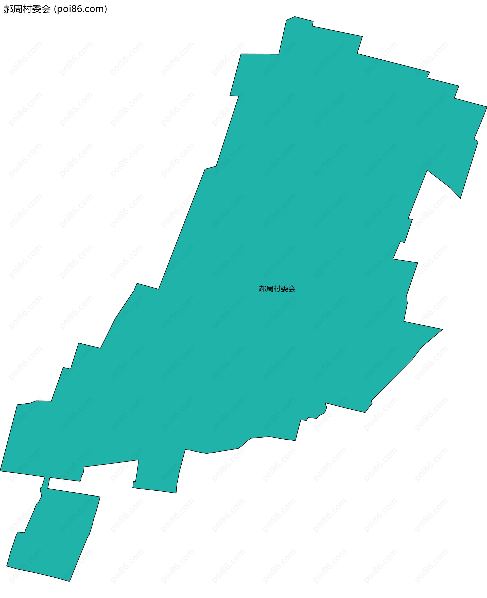郝周村委会边界地图