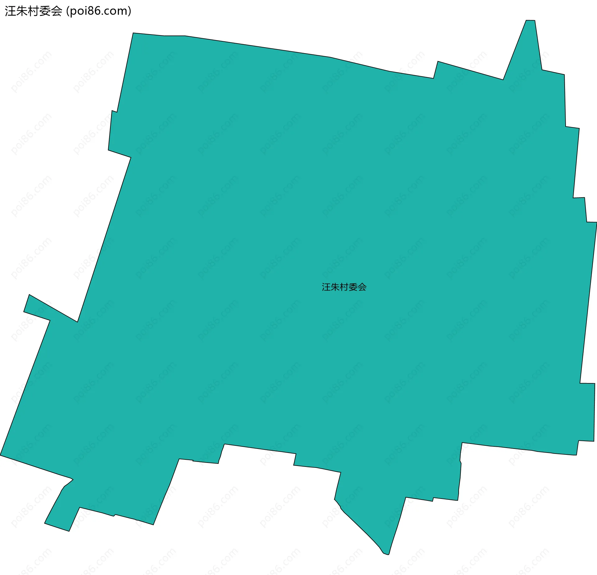 汪朱村委会边界地图