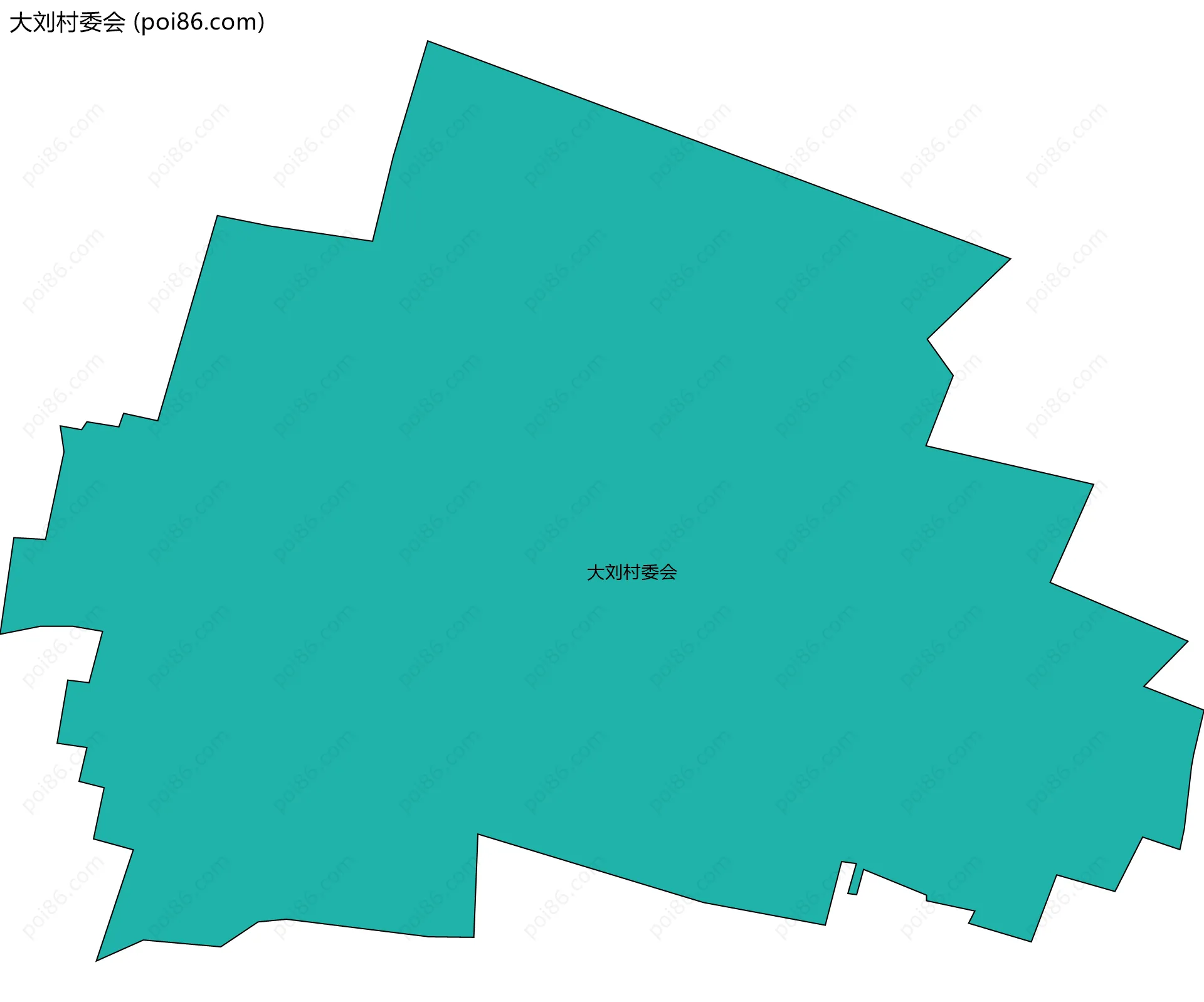 大刘村委会边界地图