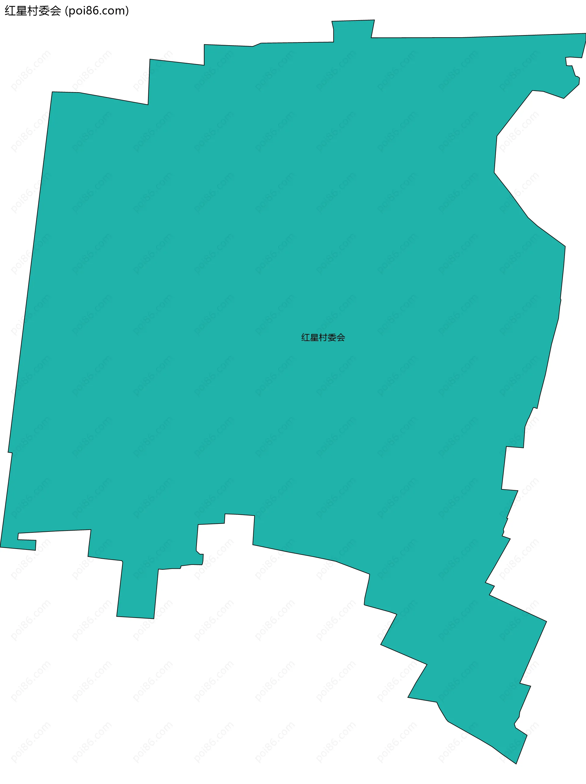 红星村委会边界地图