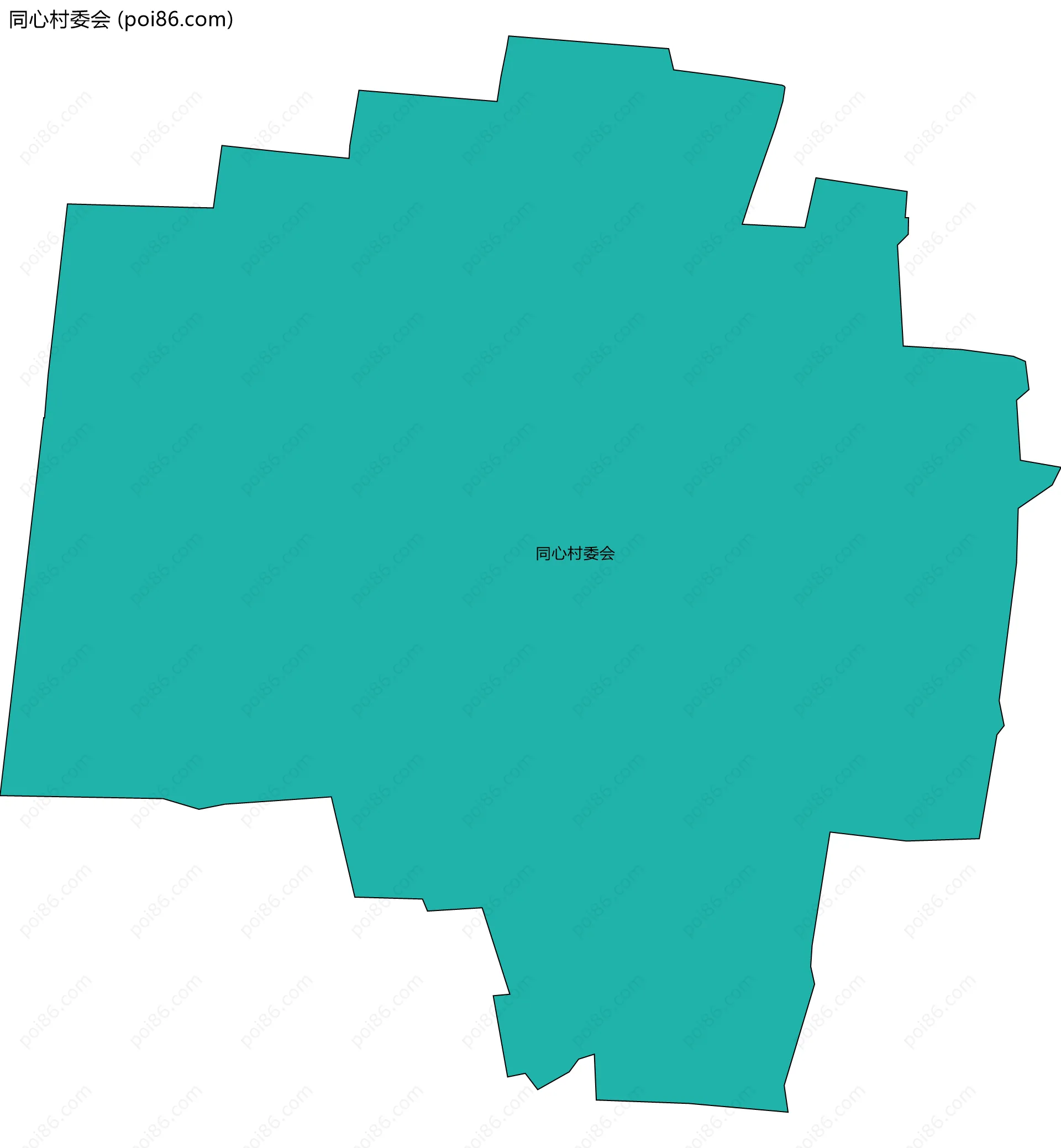 同心村委会边界地图