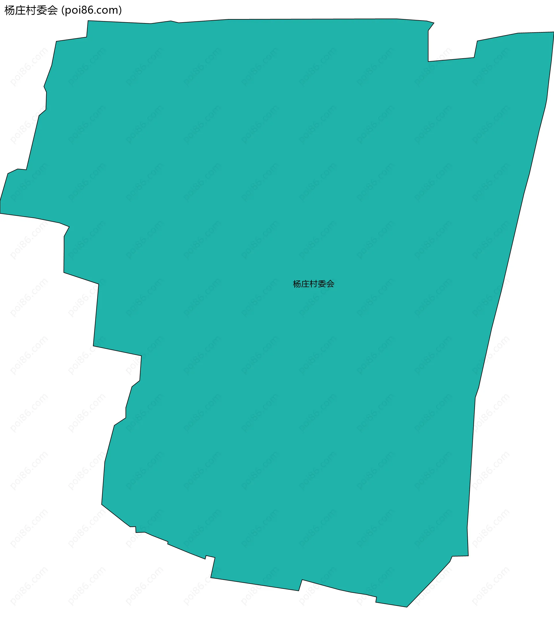 杨庄村委会边界地图