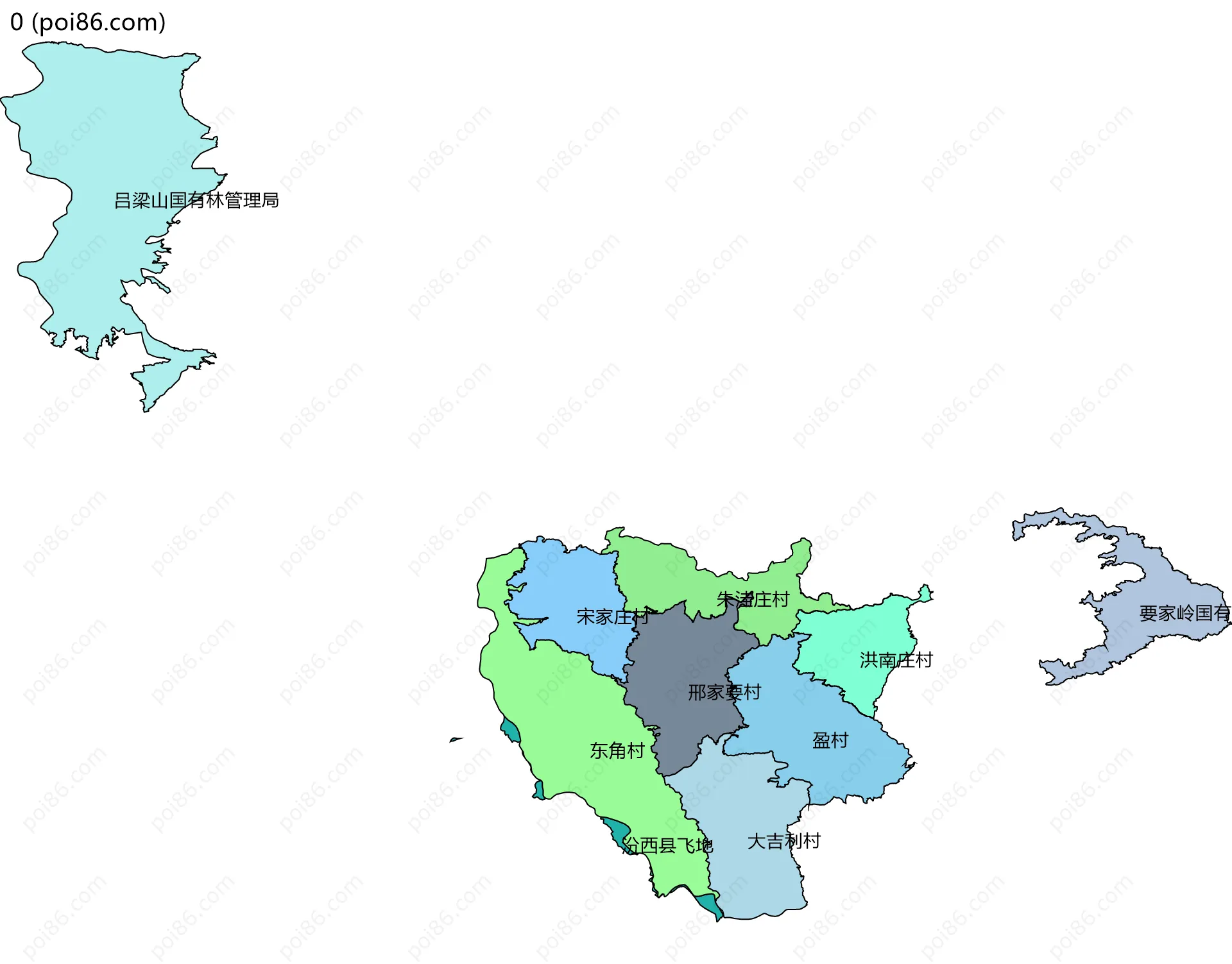 0边界地图(五级行政区划)