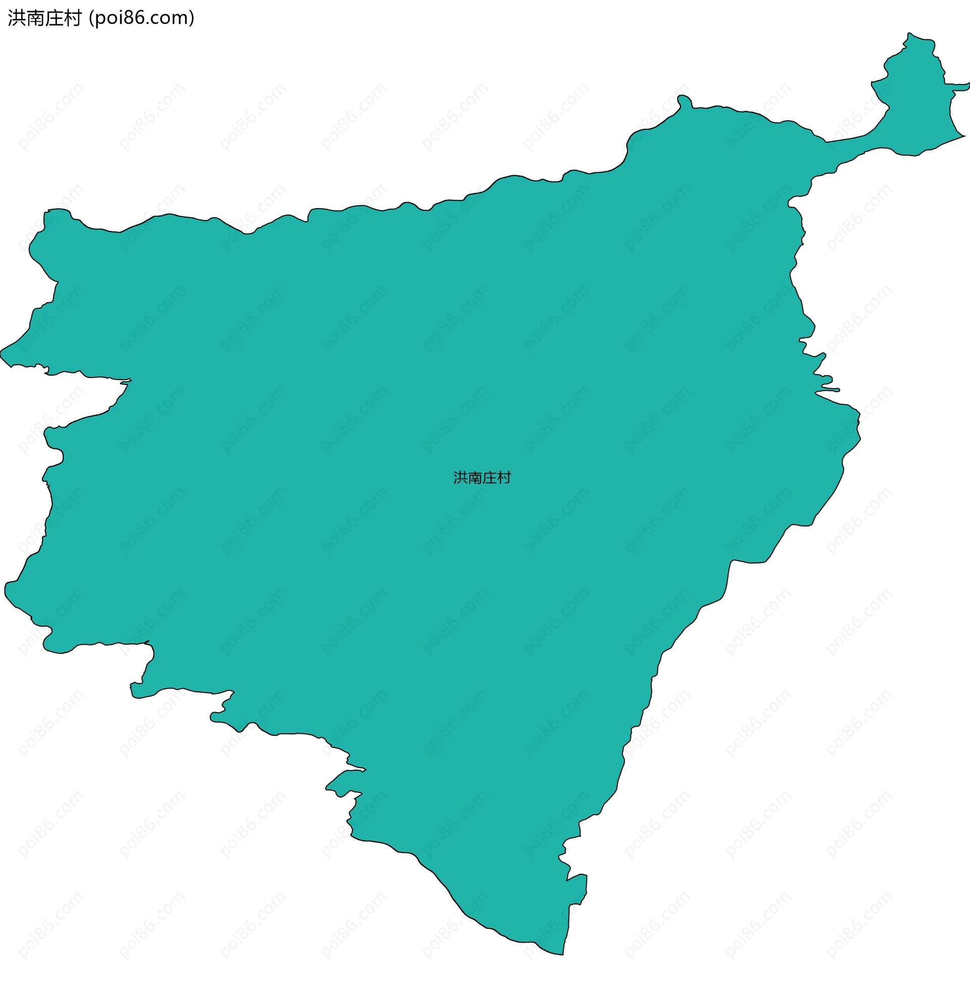 洪南庄村边界地图