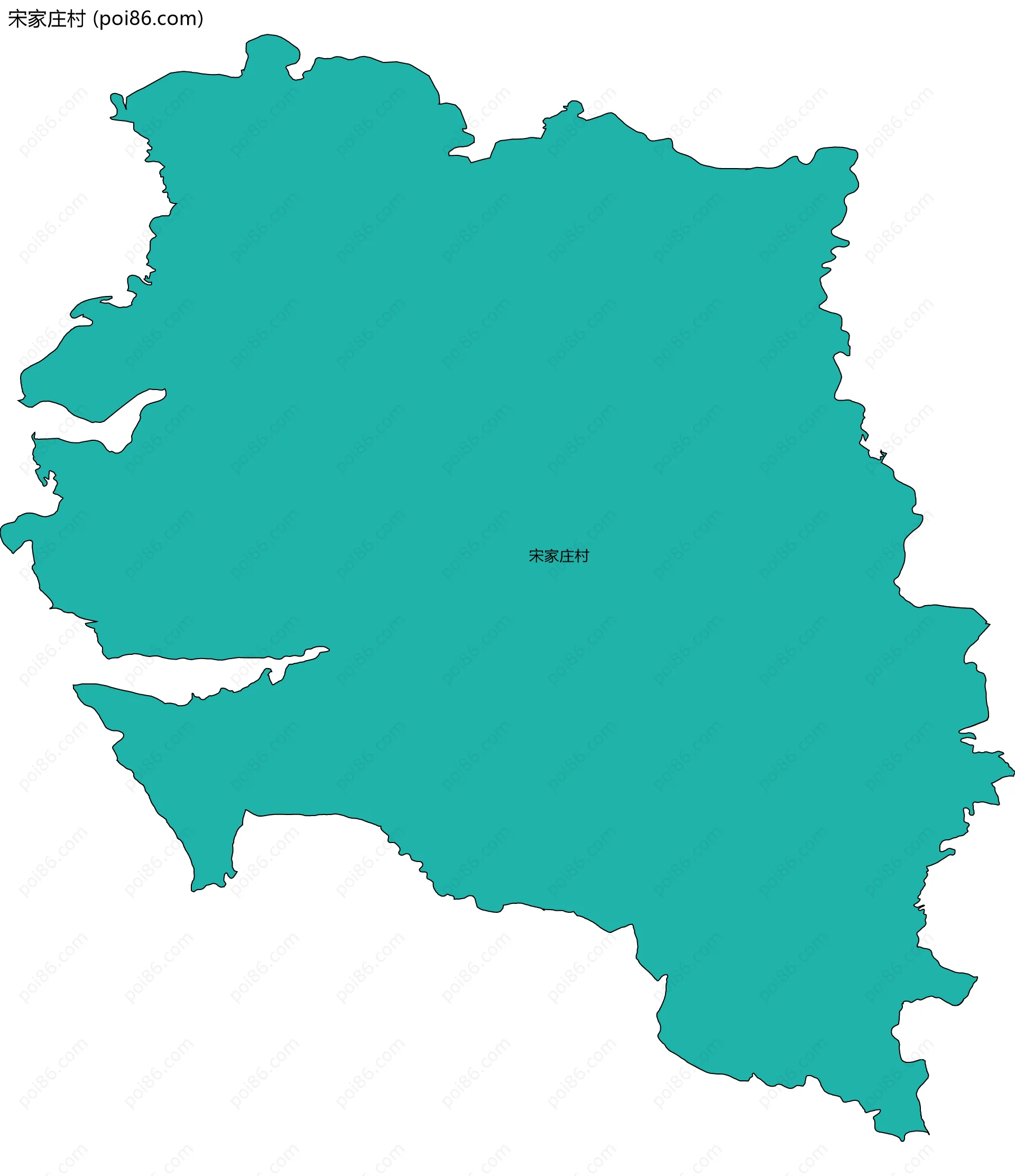 宋家庄村边界地图
